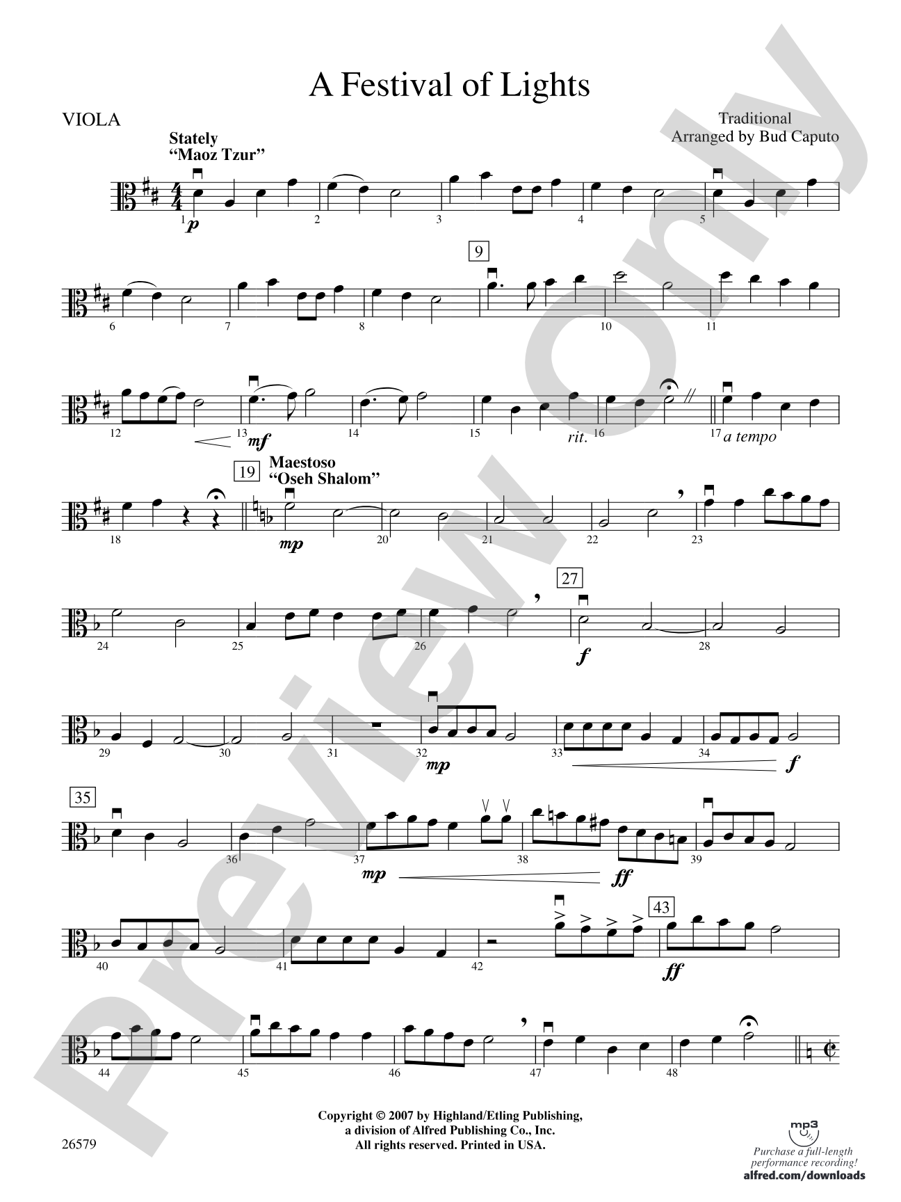 A Festival of Lights: Viola