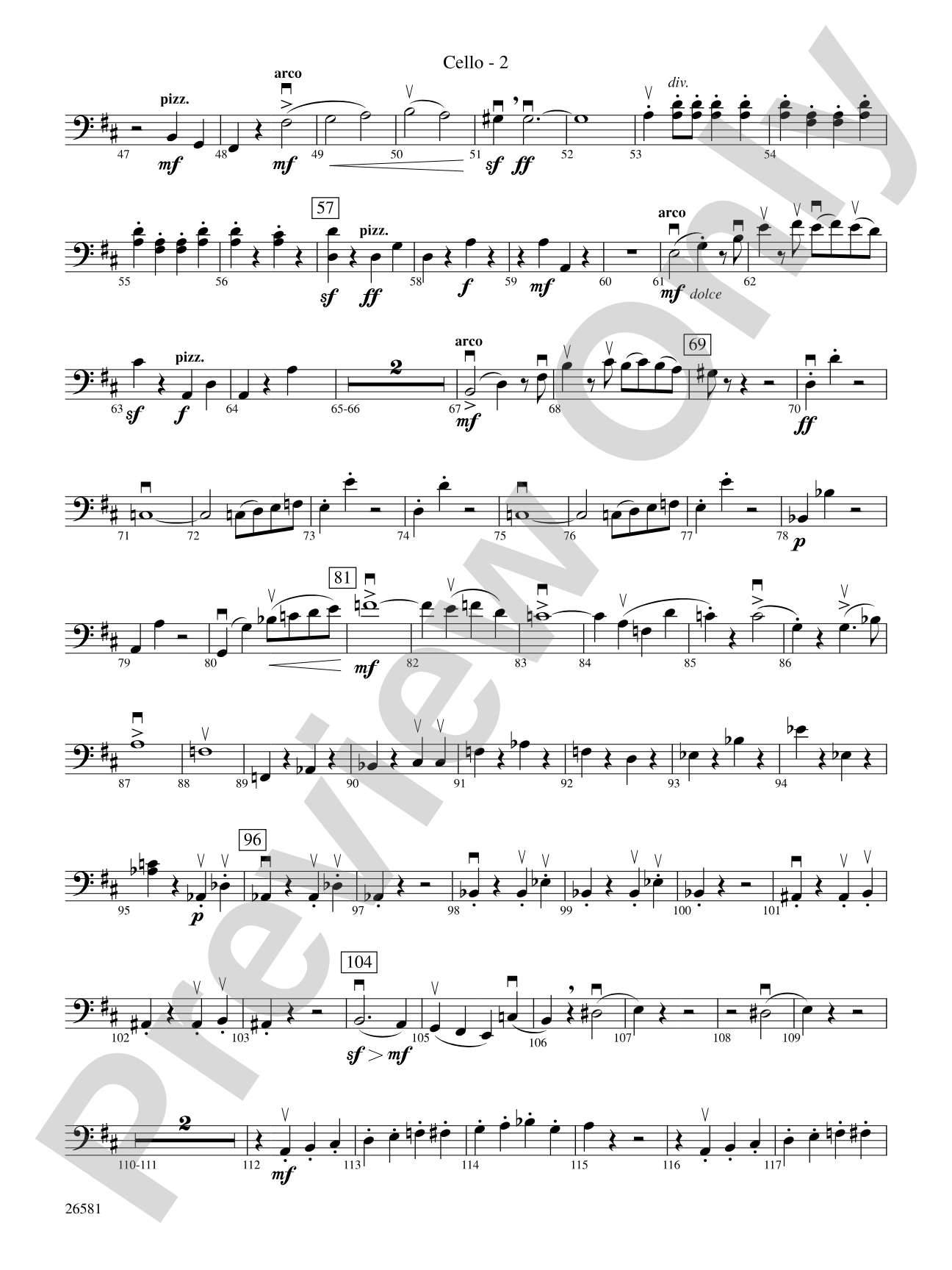 Russlan and Ludmilla: Cello