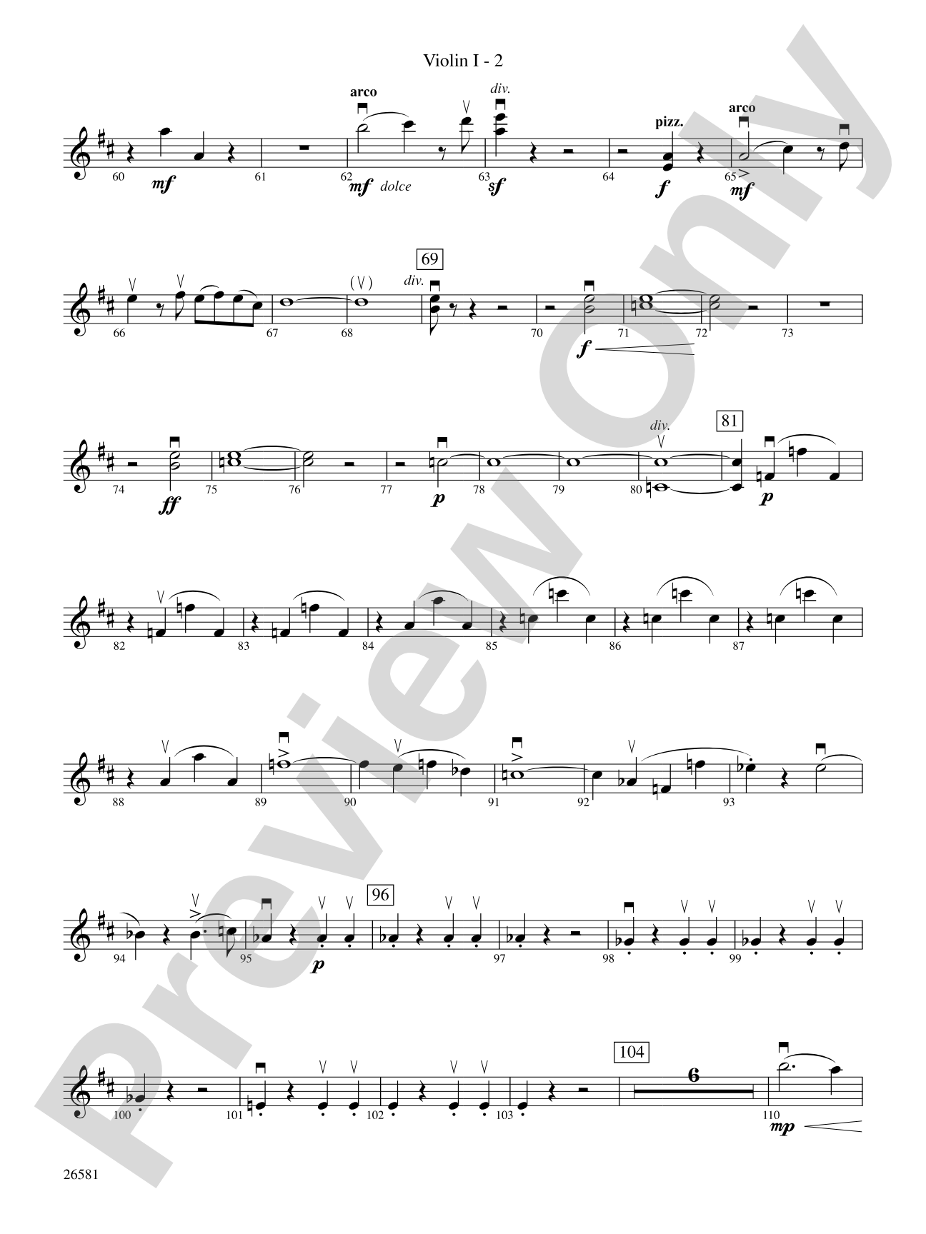 Russlan and Ludmilla: 1st Violin
