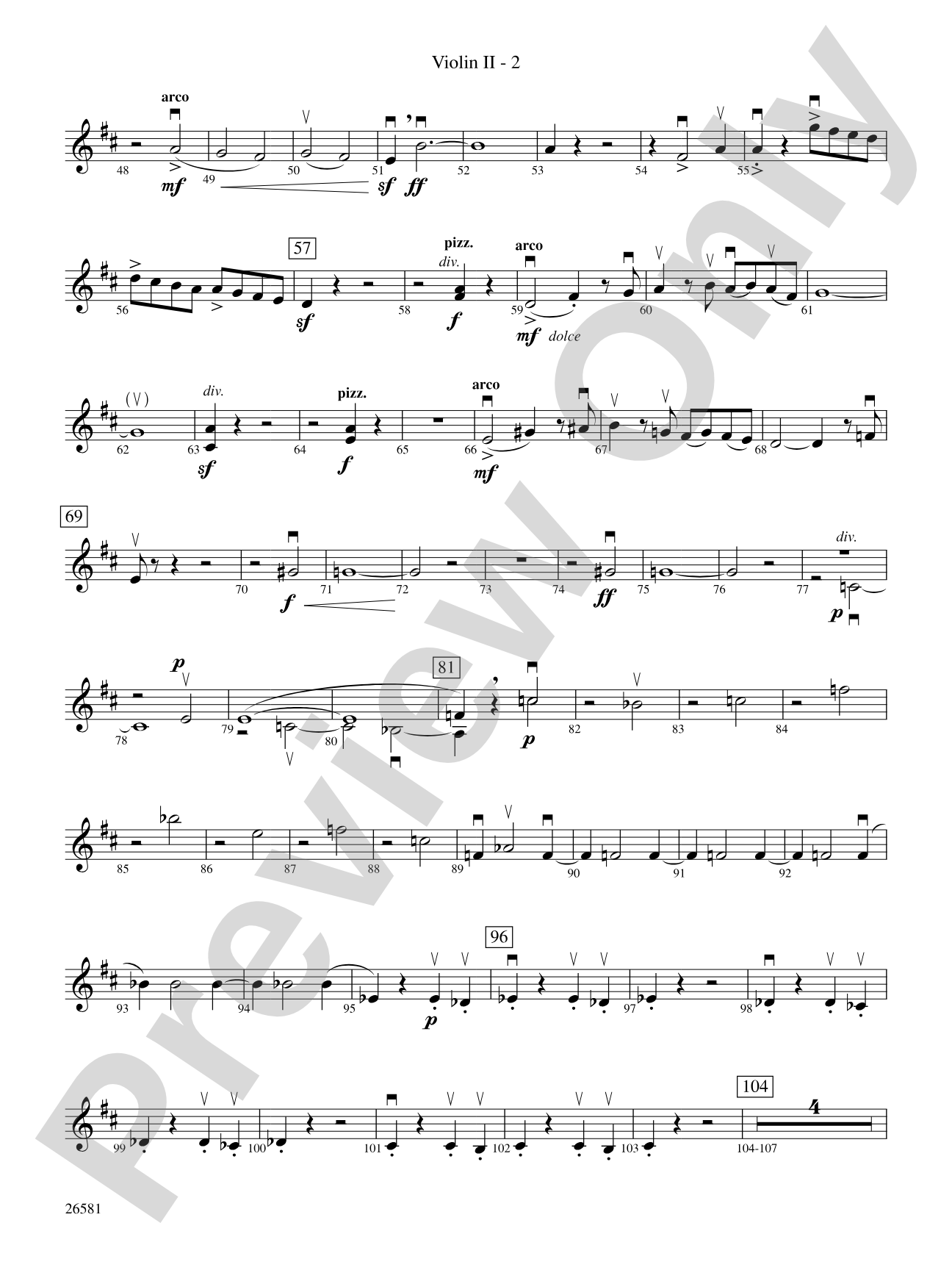 Russlan and Ludmilla: 2nd Violin