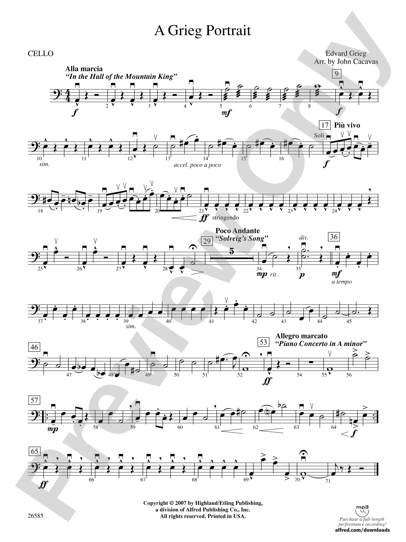 A Grieg Portrait: Cello