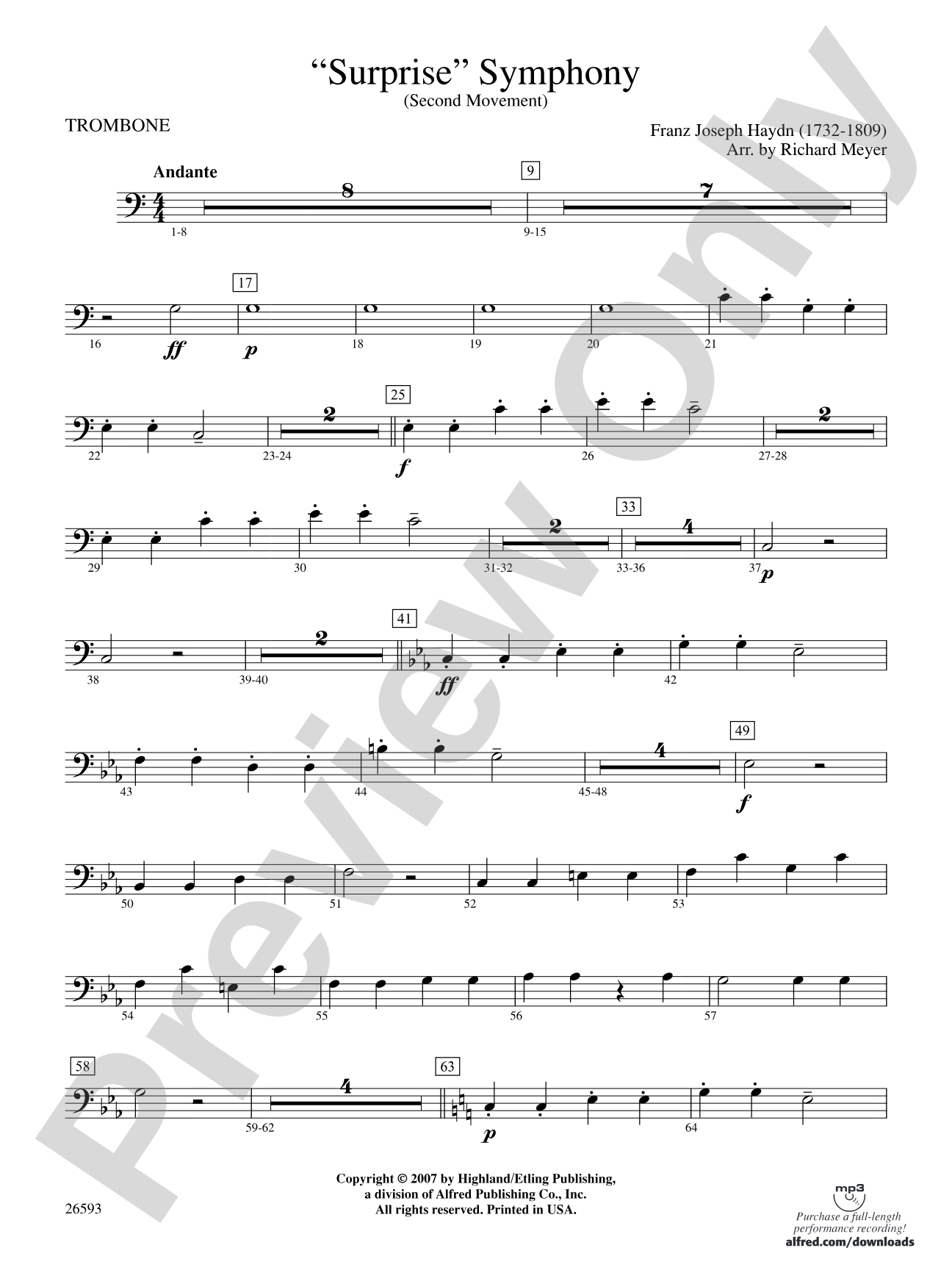 "Surprise" Symphony: 1st Trombone