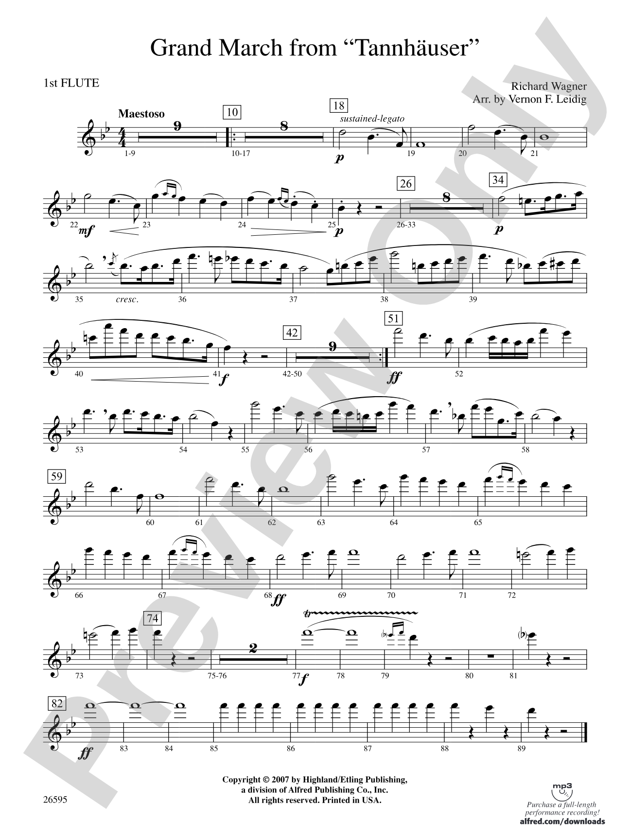 Grand March from Tannhäuser: Flute
