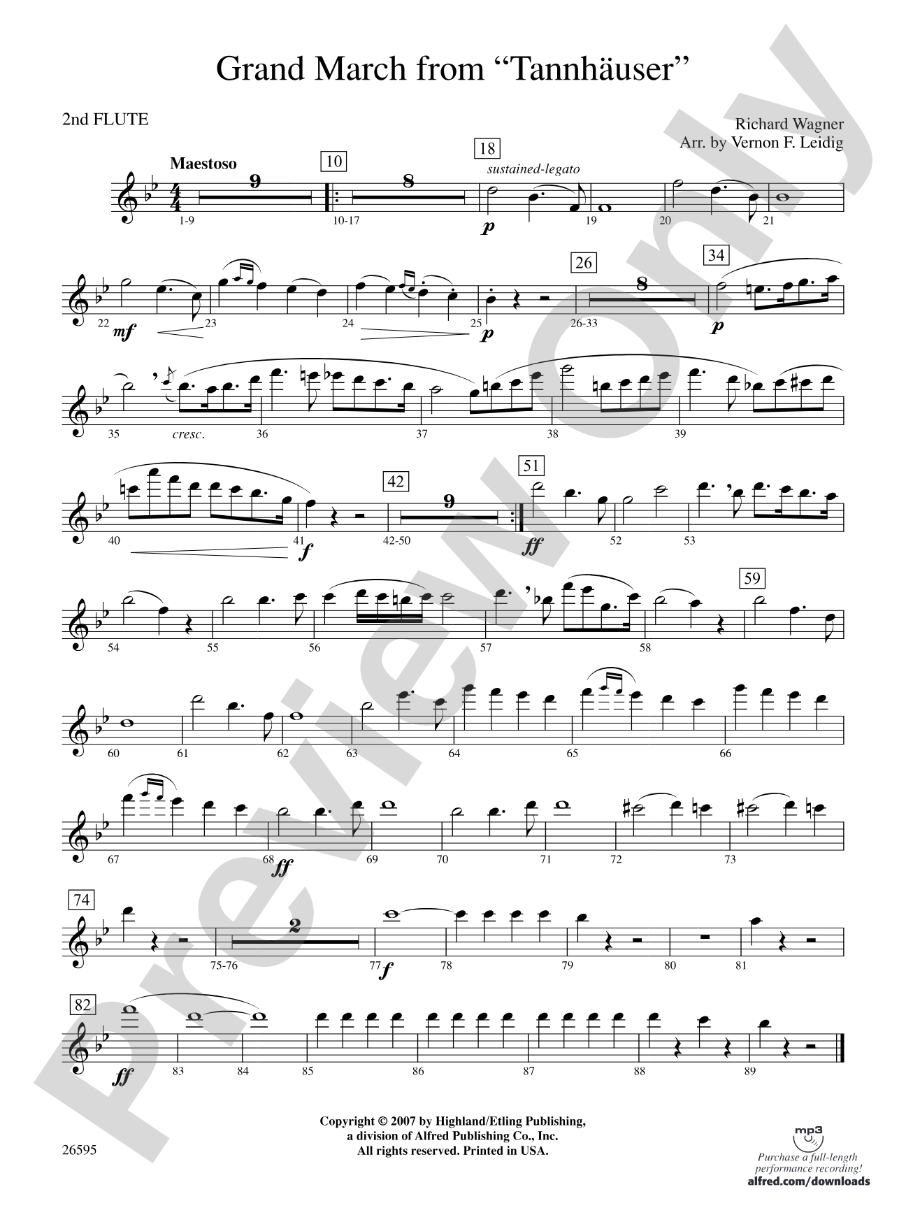 Grand March from Tannhäuser: 2nd Flute