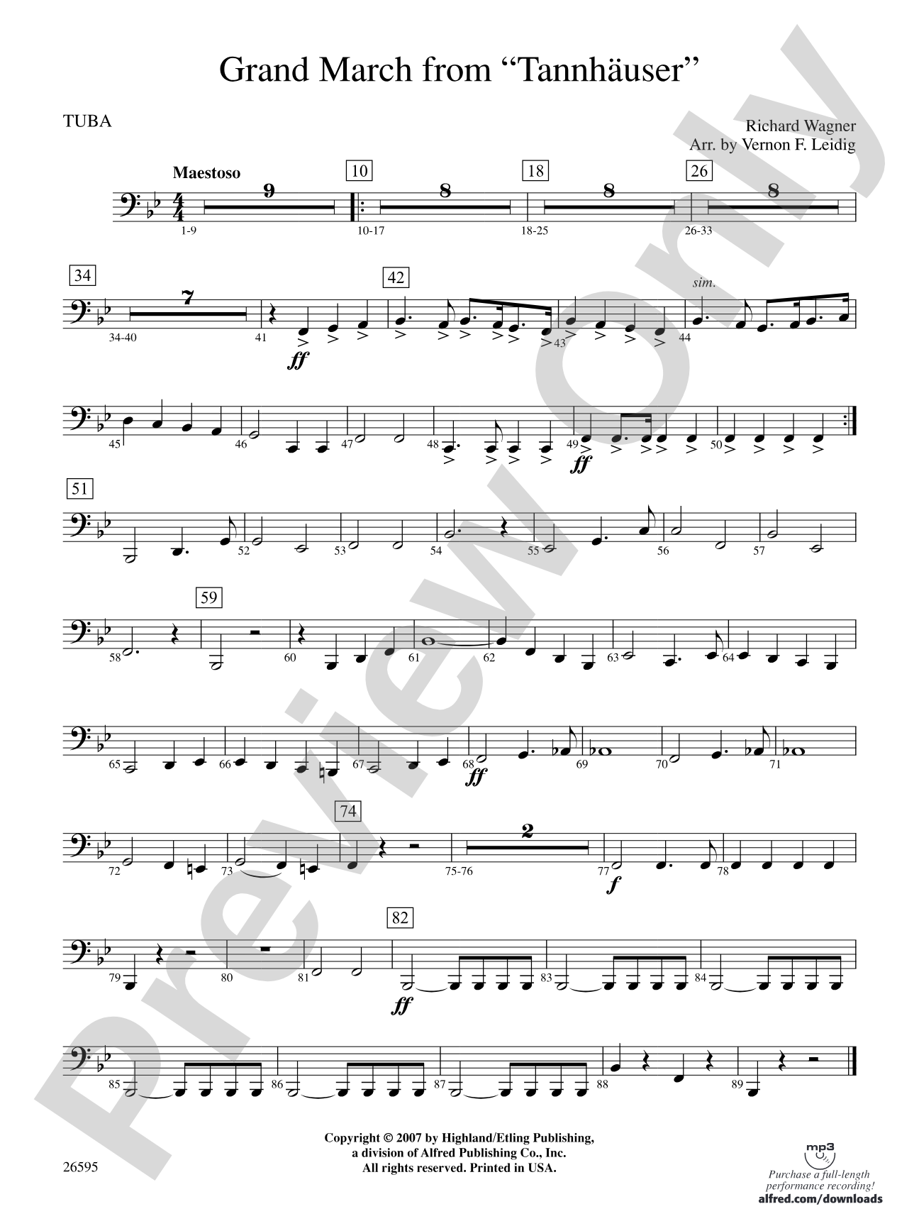Grand March from Tannhäuser: Tuba