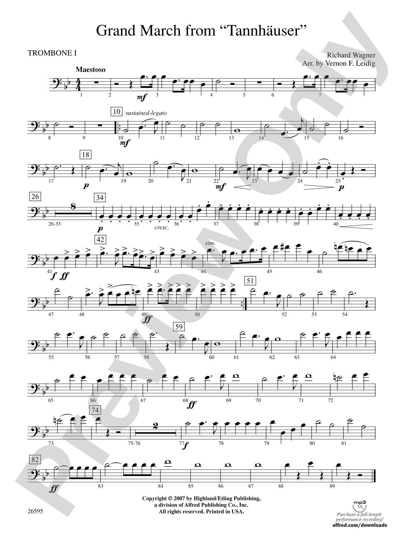Grand March from Tannhäuser: 1st Trombone
