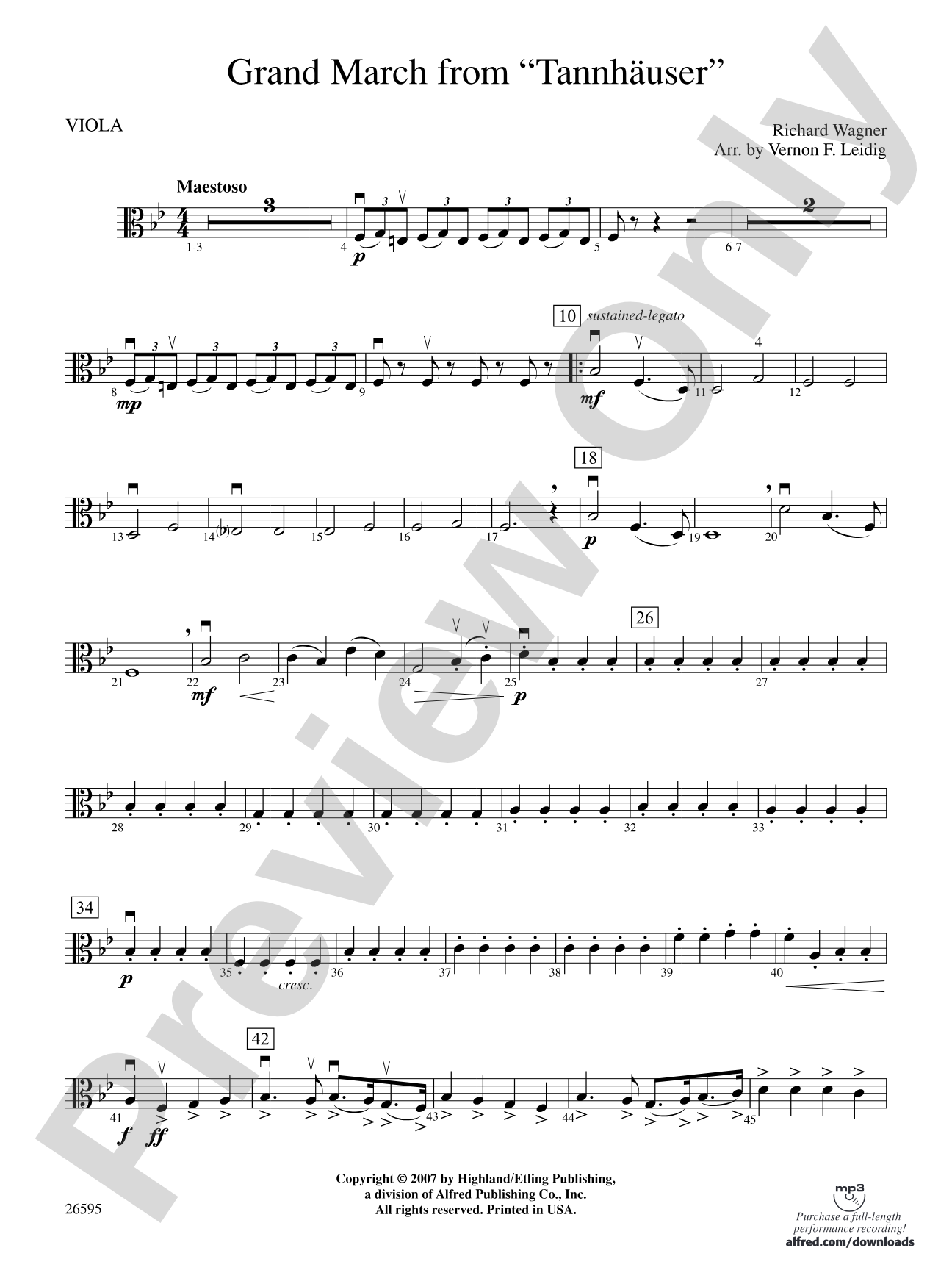 Grand March from Tannhäuser: Viola