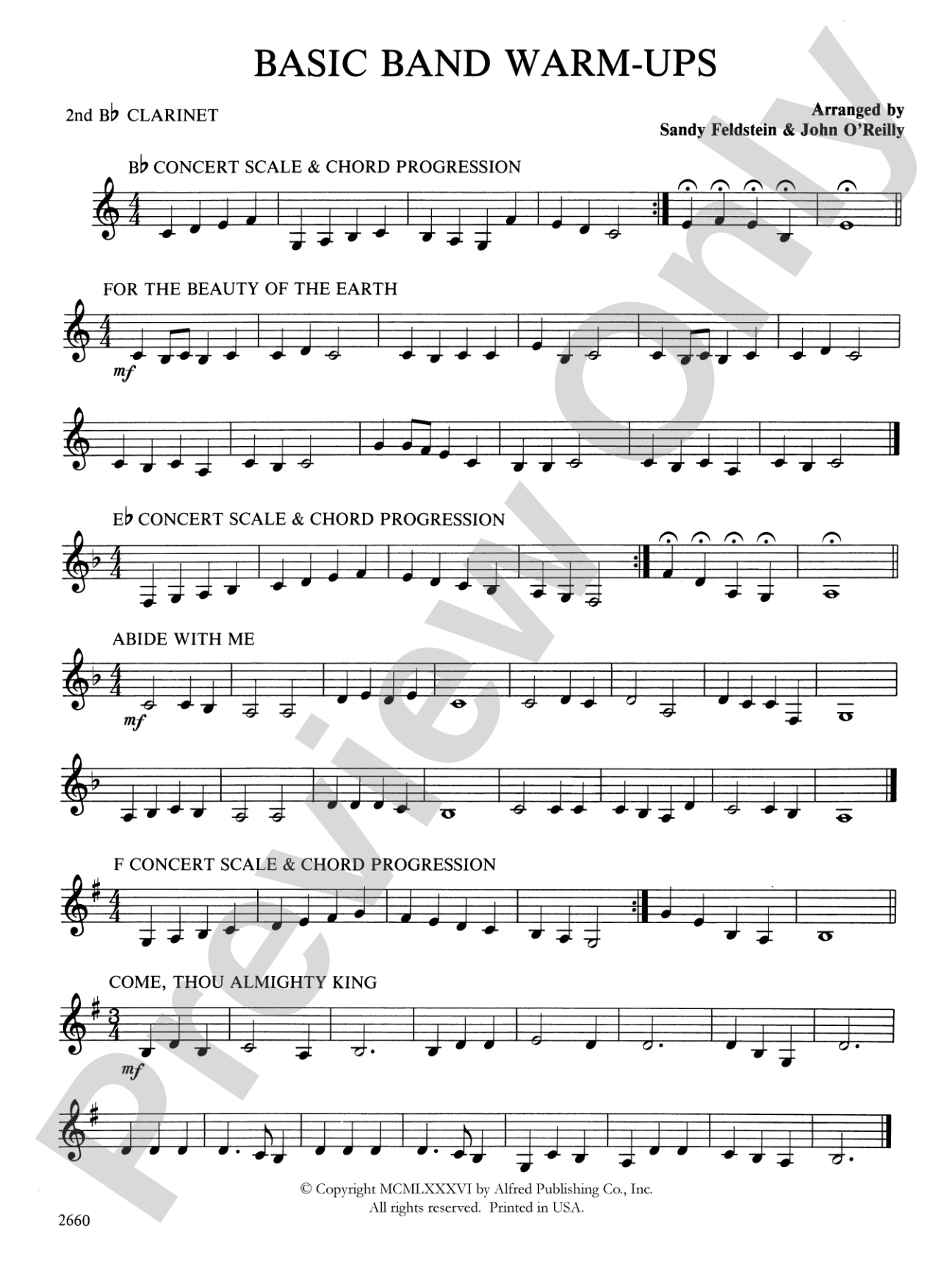 Basic Band Warm-ups: 2nd B-flat Clarinet