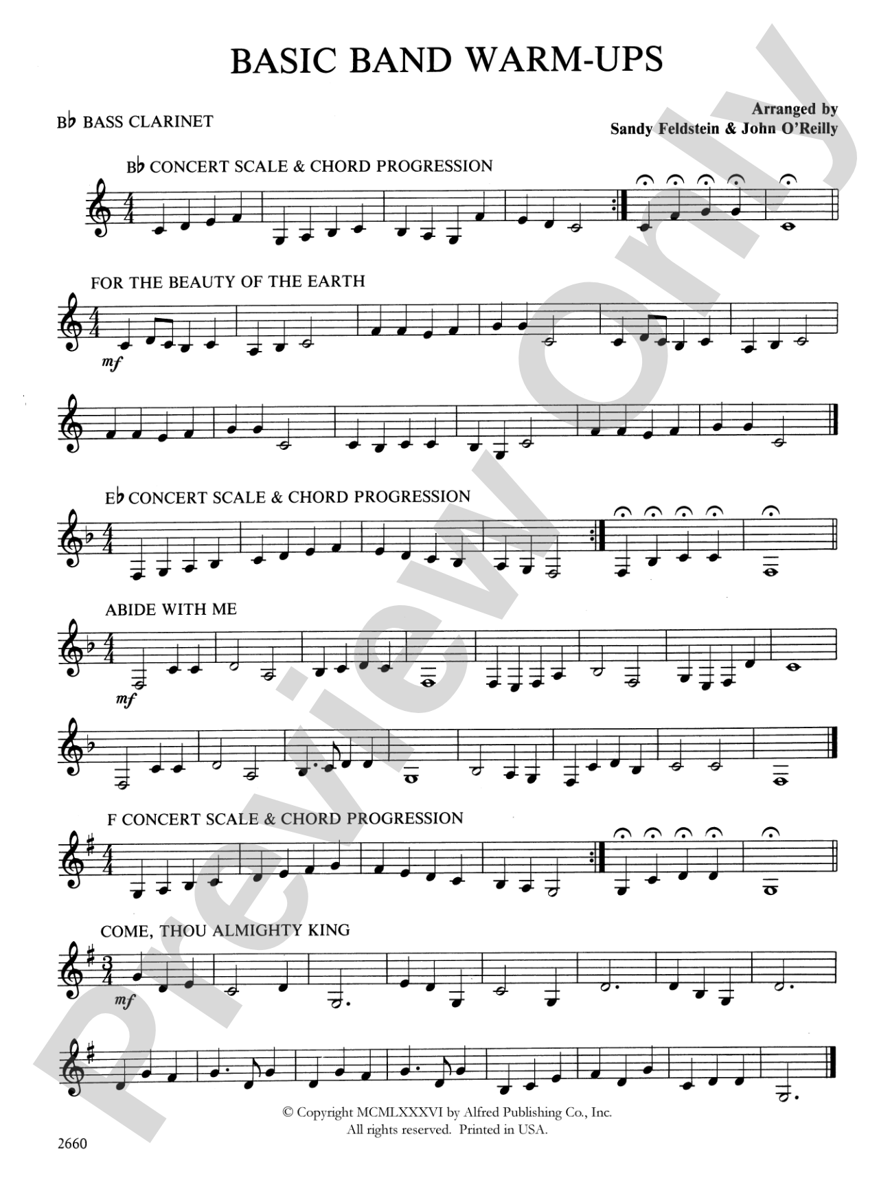 Basic Band Warm-ups: B-flat Bass Clarinet