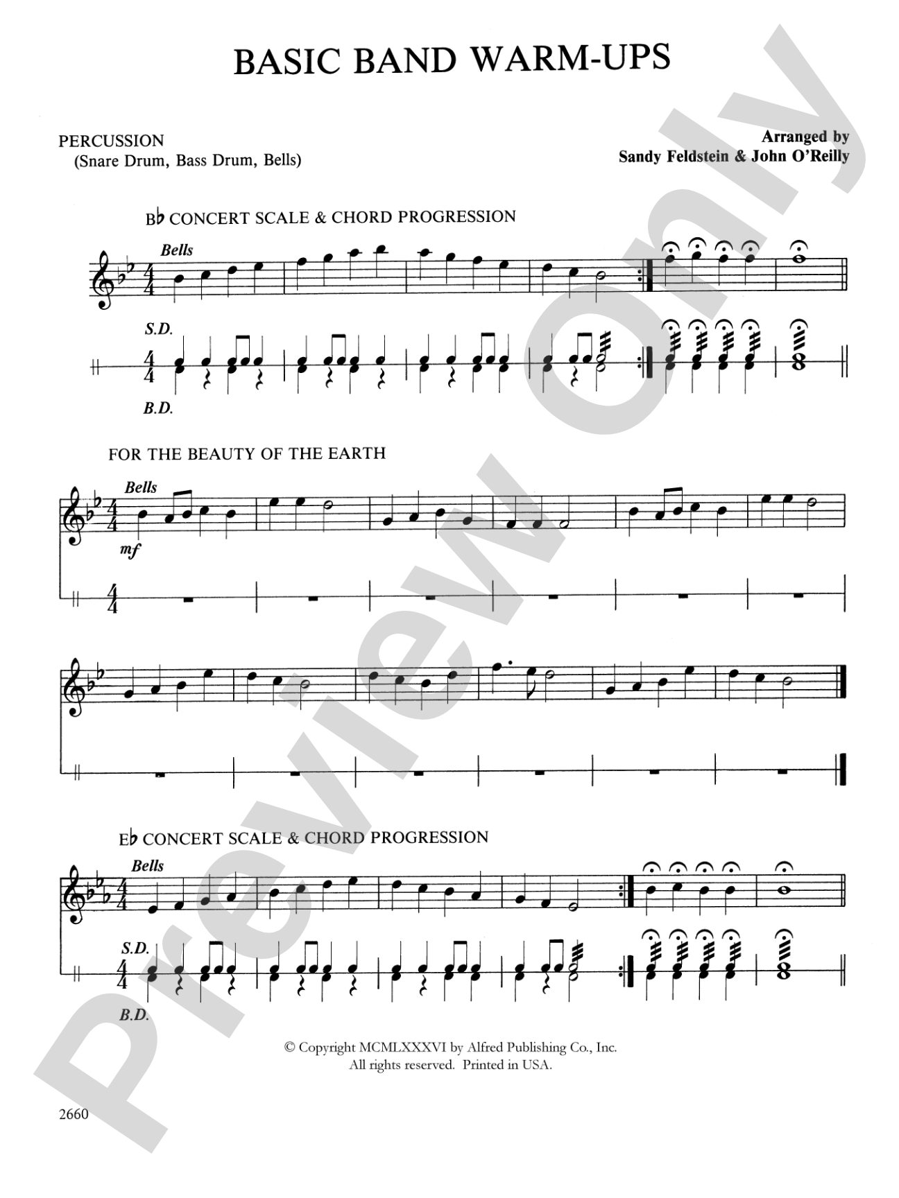 Basic Band Warm-ups: 1st Percussion