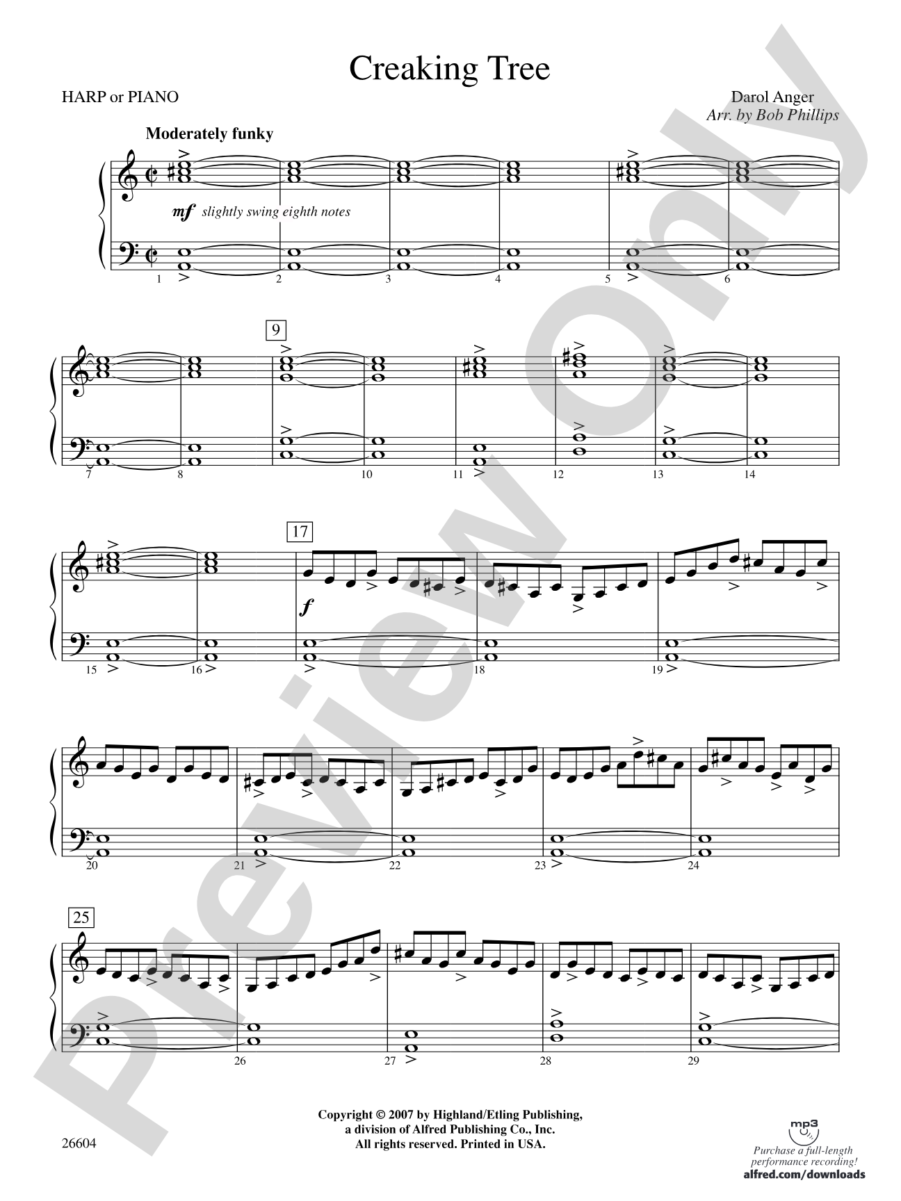 Creaking Tree: Piano Accompaniment