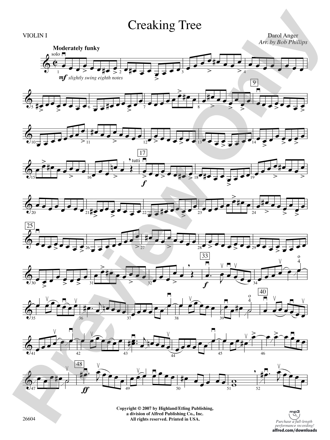 Creaking Tree: 1st Violin