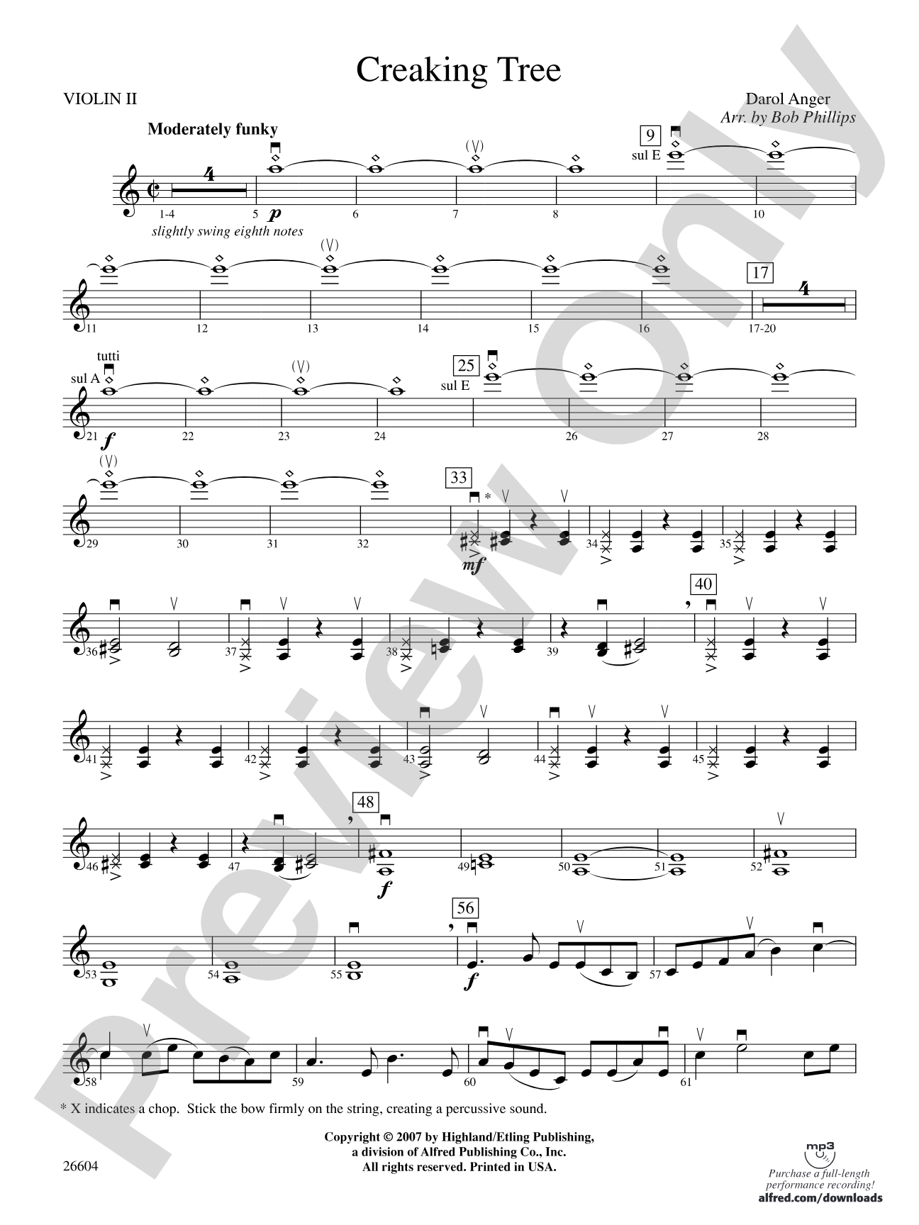 Creaking Tree: 2nd Violin