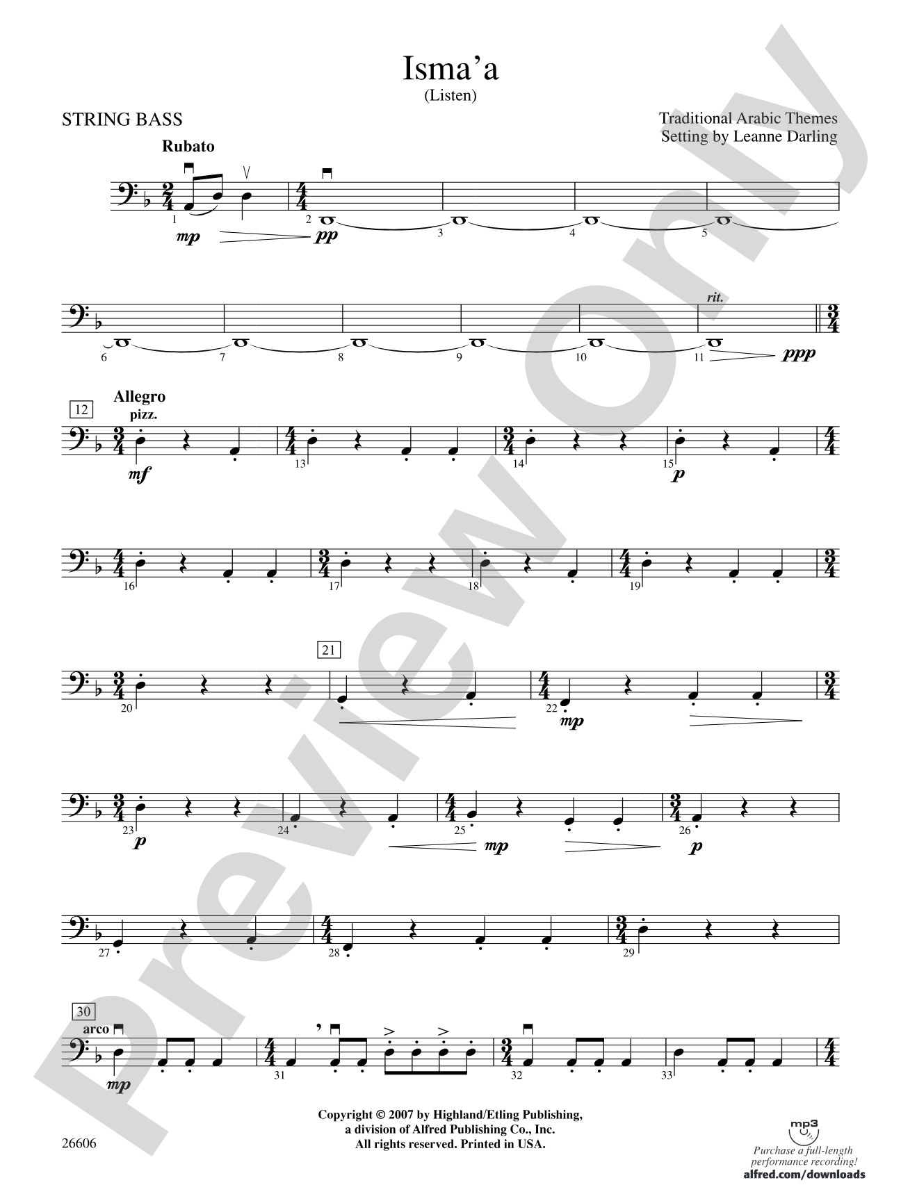 Isma'a: String Bass
