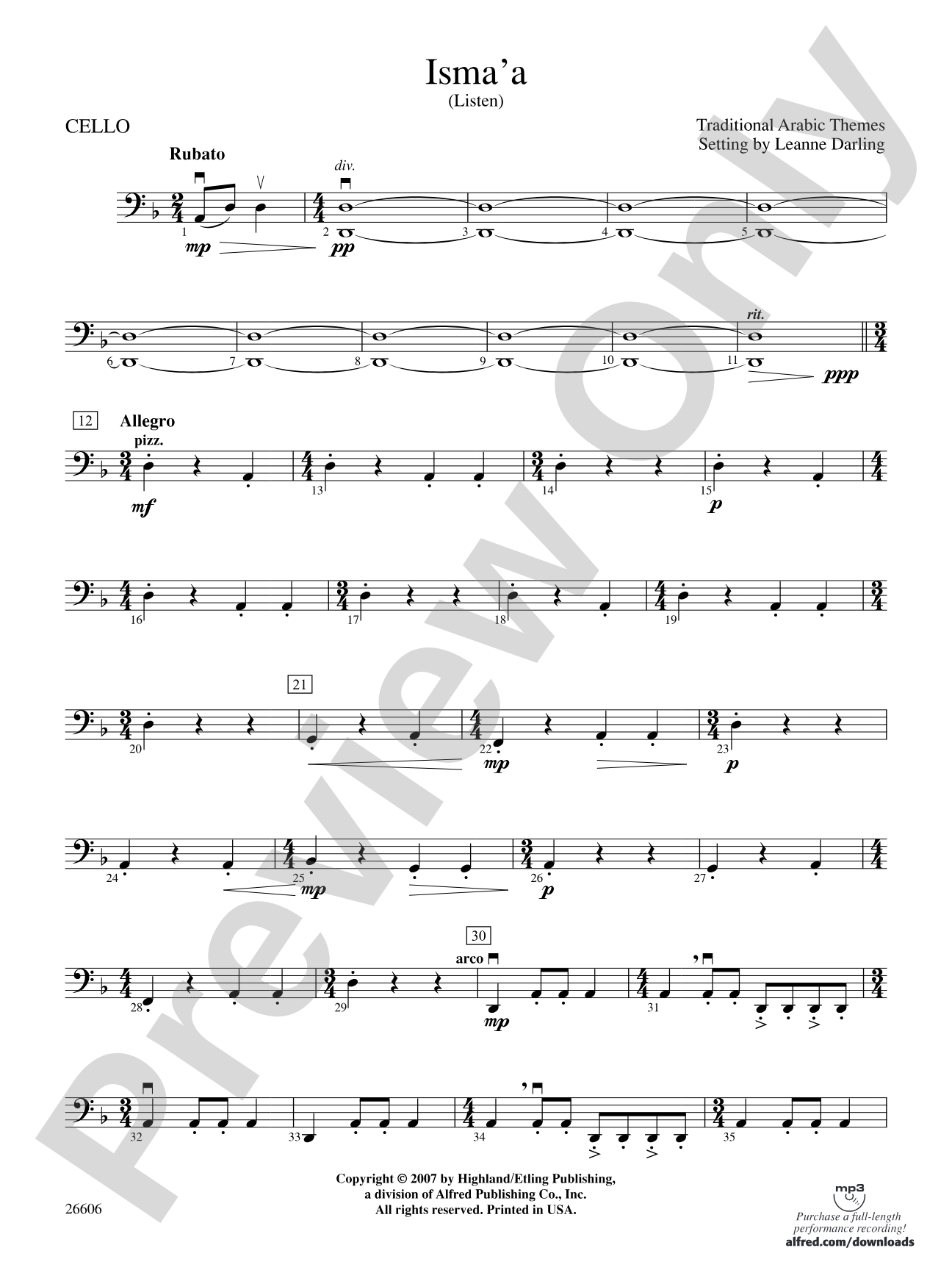 Isma'a: Cello