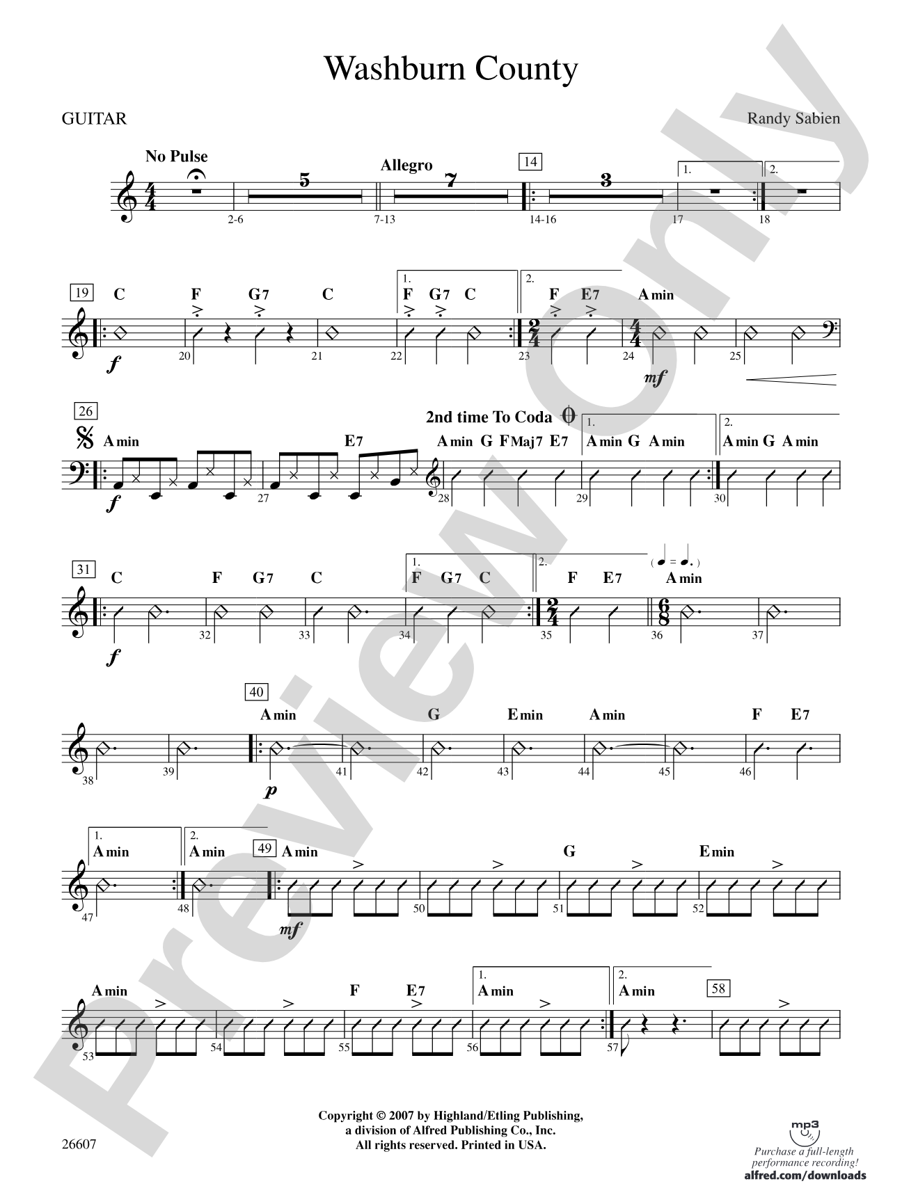 Washburn County: Guitar