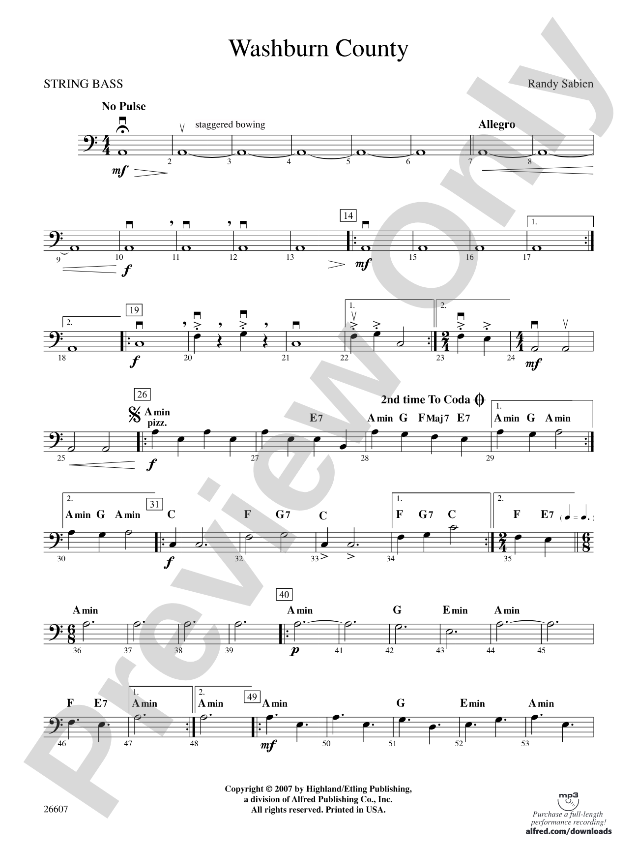Washburn County: String Bass