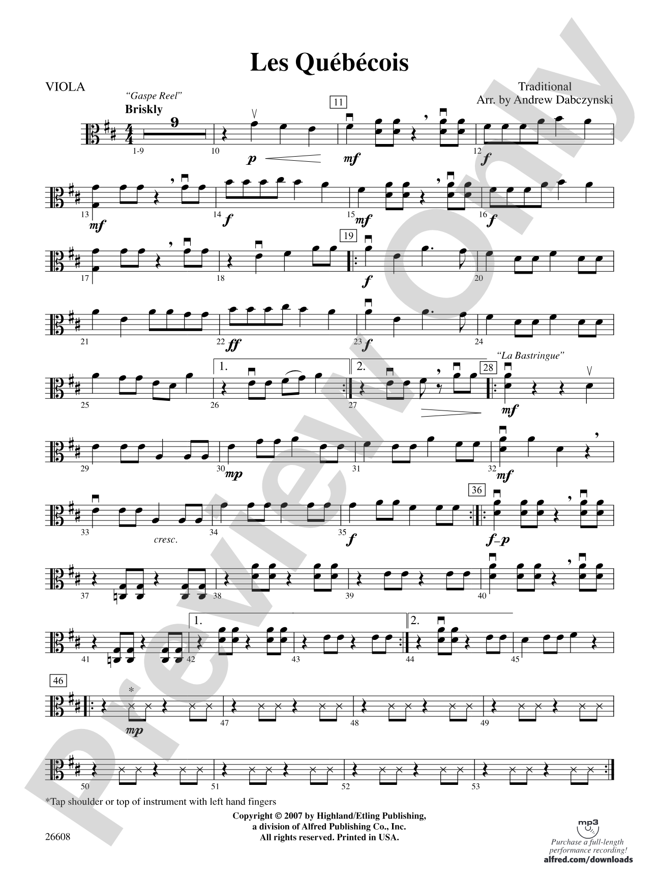 Les Québécois: Viola