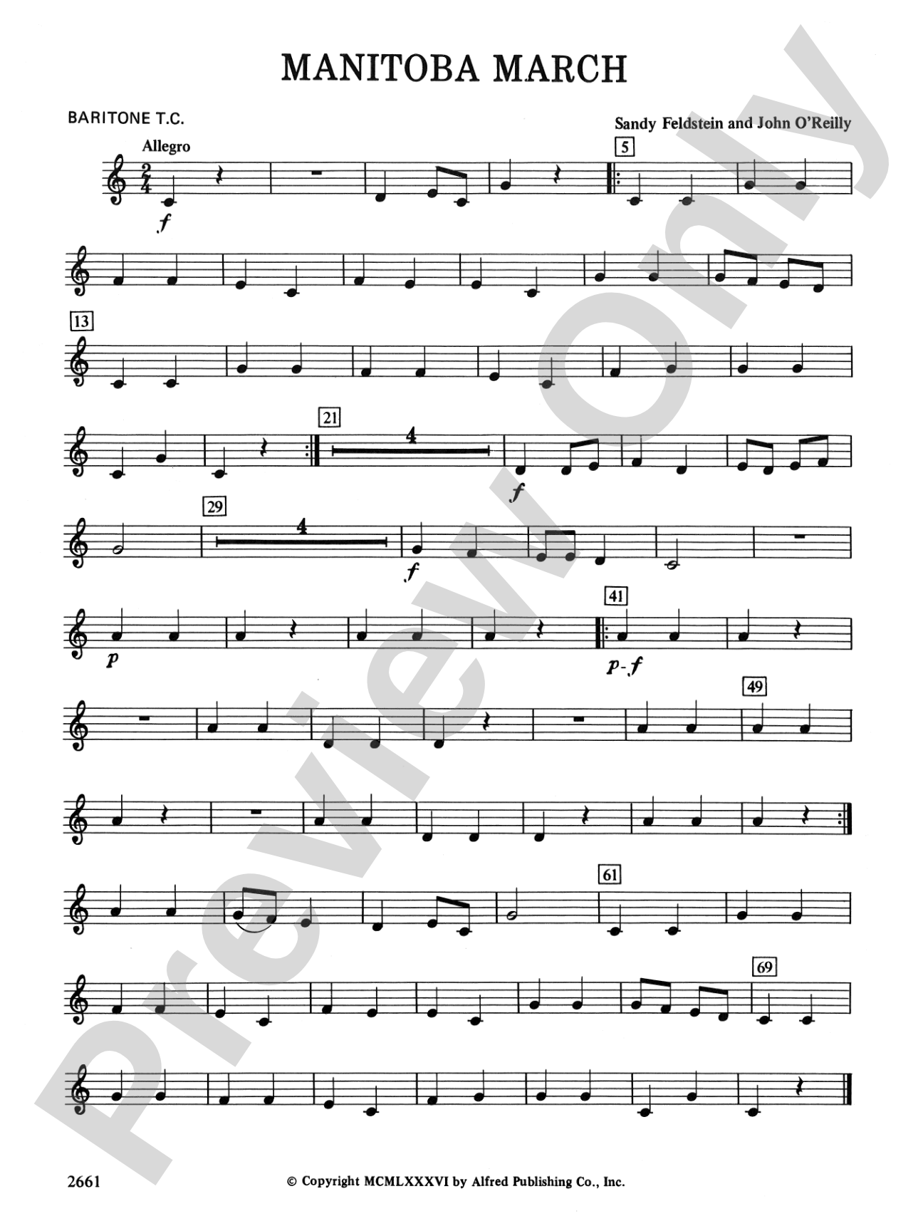 Manitoba March: Baritone T.C.