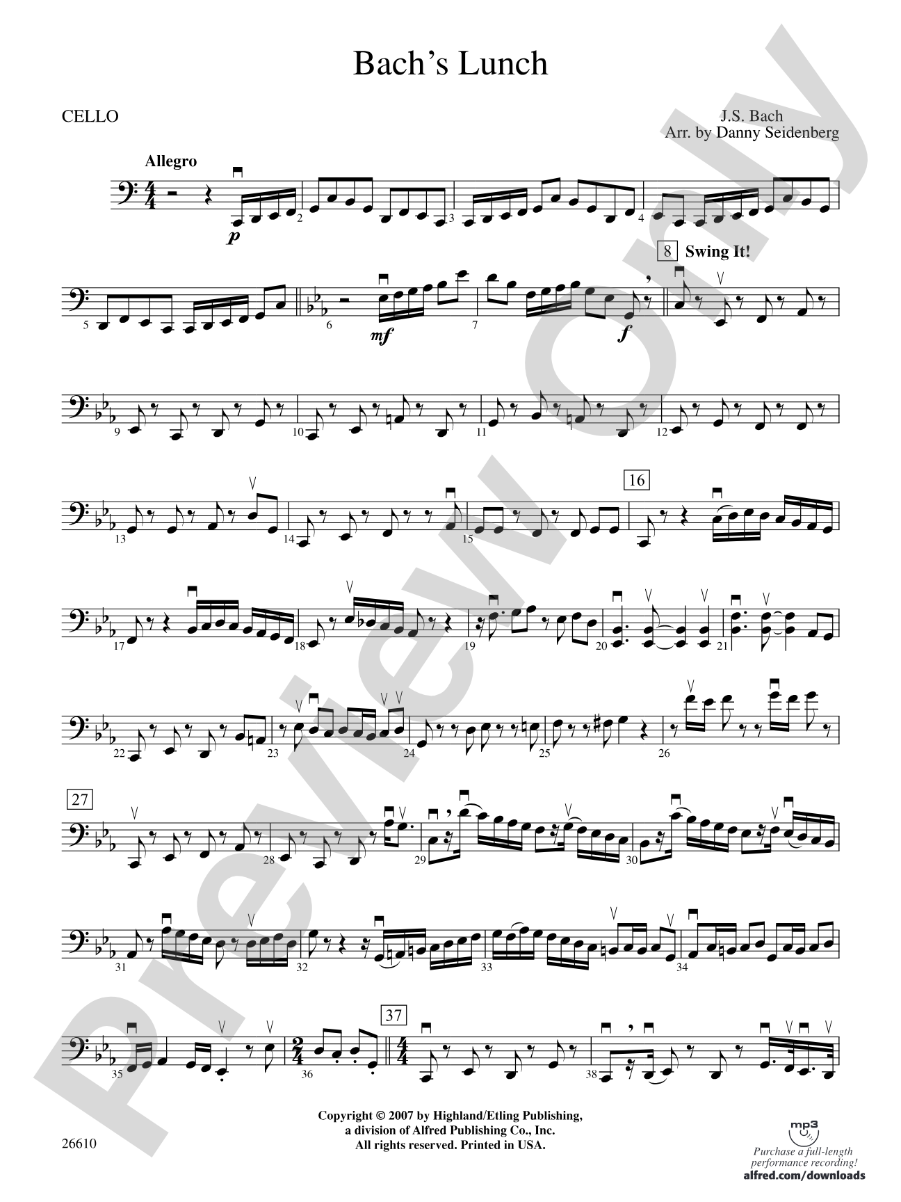 Bach's Lunch: Cello