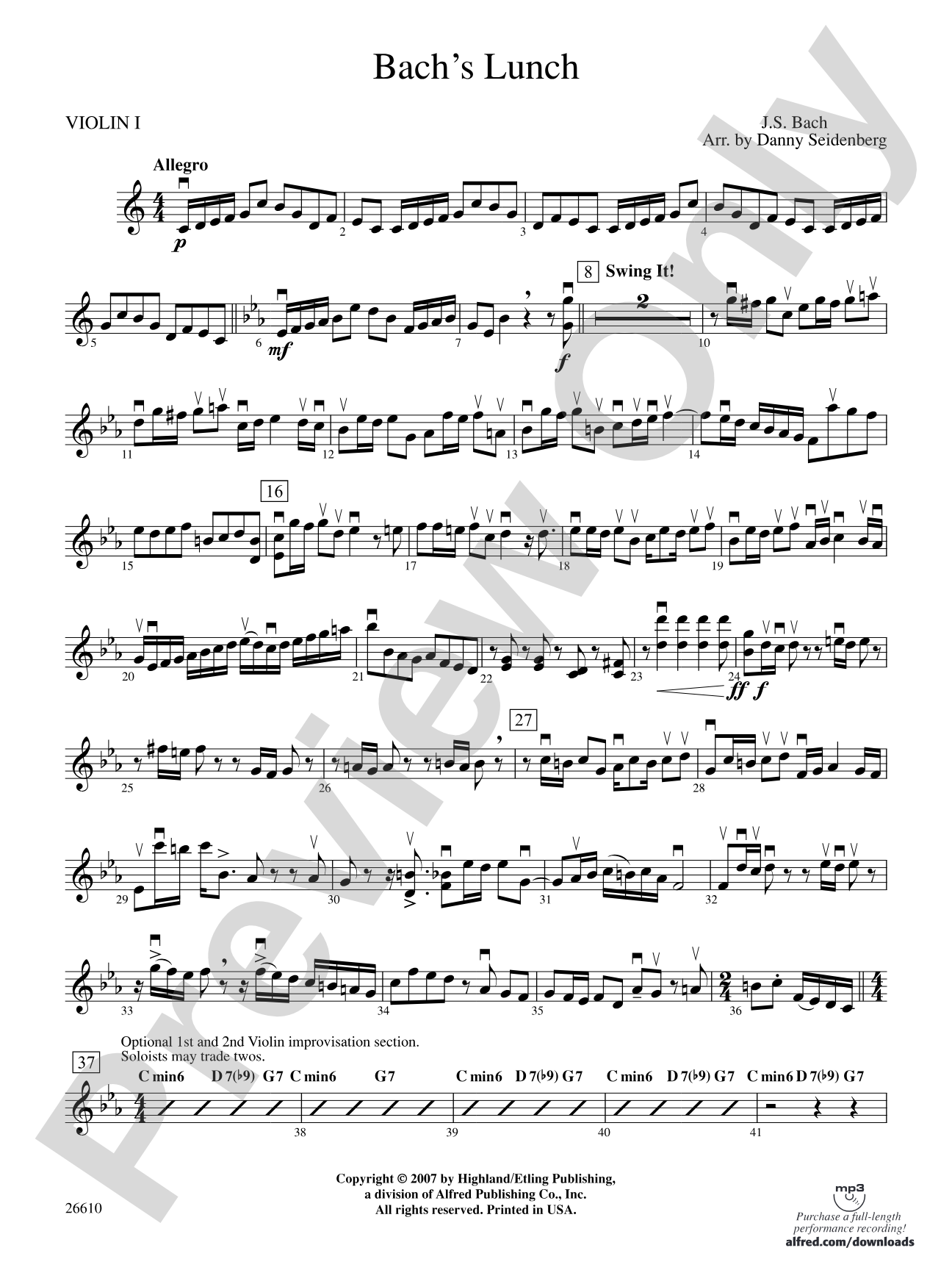 Bach's Lunch: 1st Violin