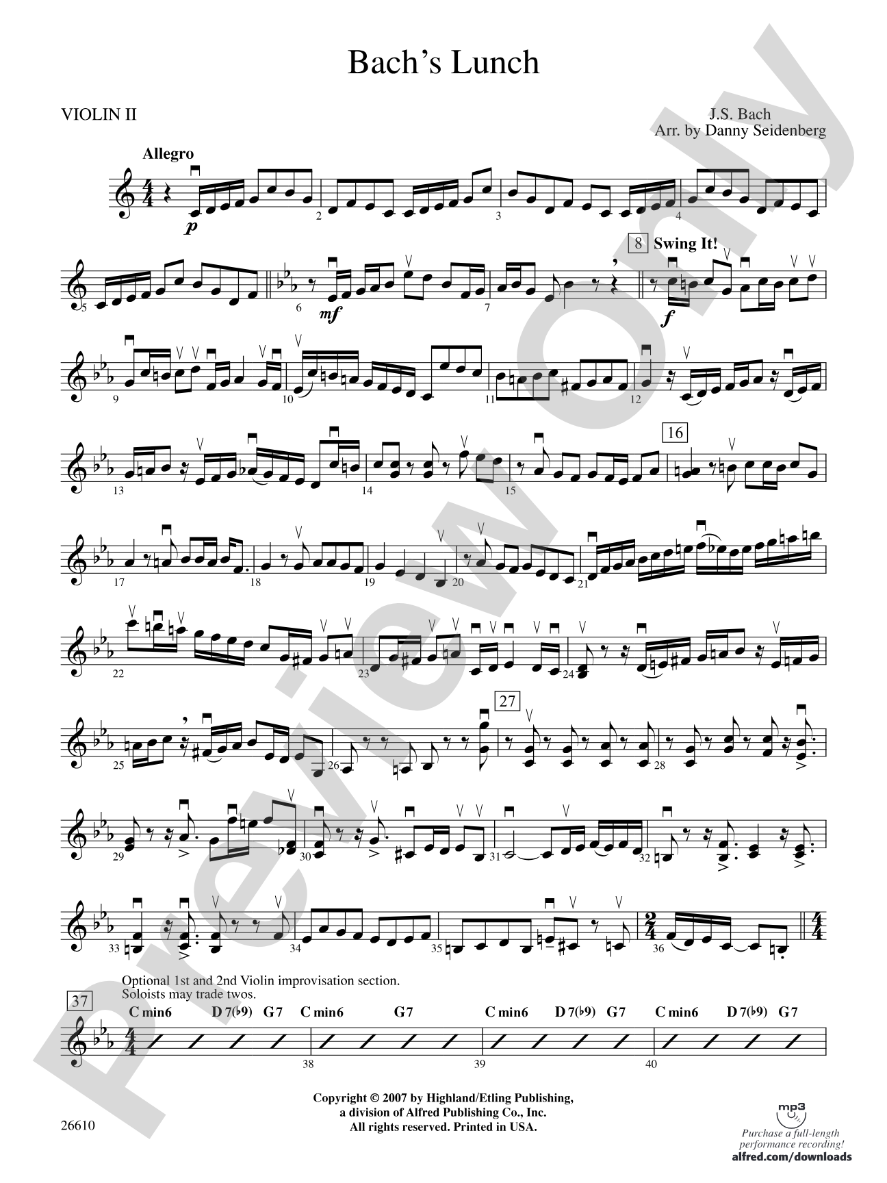 Bach's Lunch: 2nd Violin