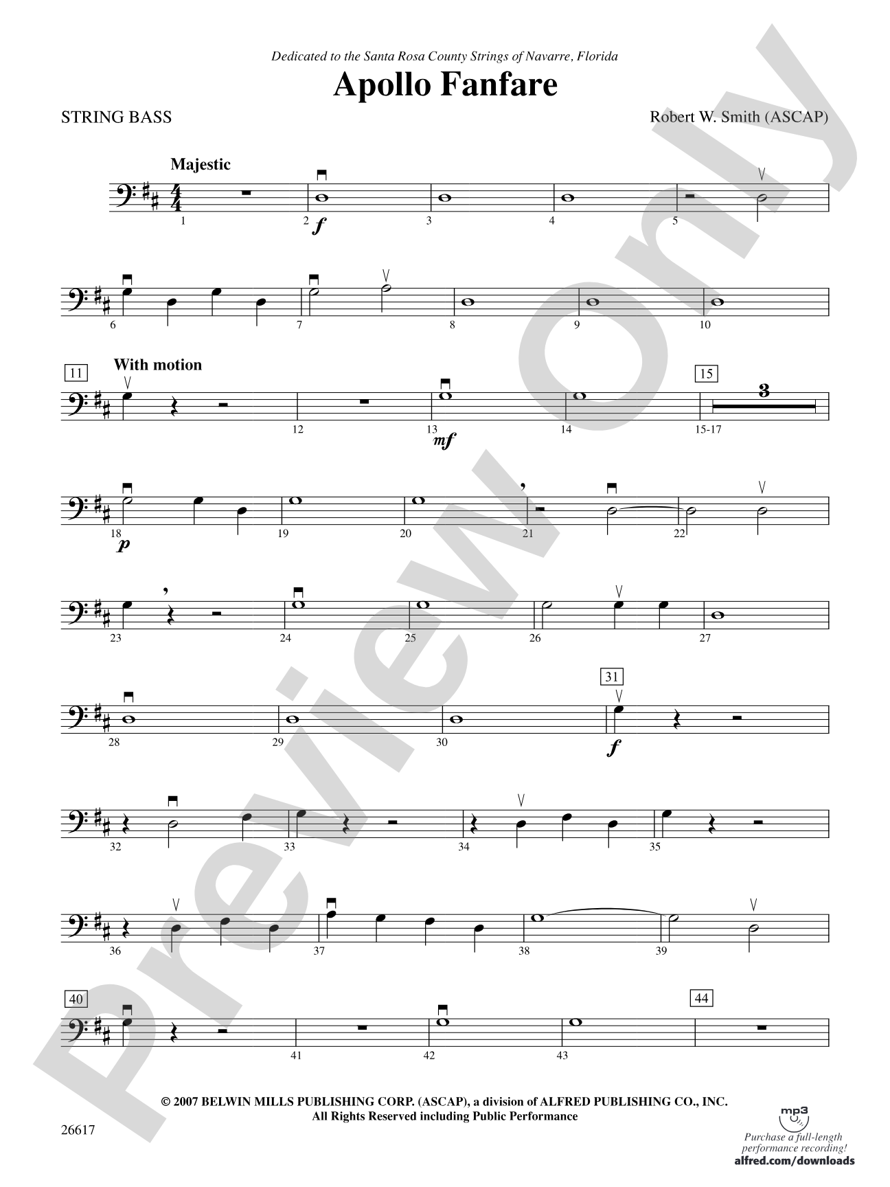 Apollo Fanfare: String Bass