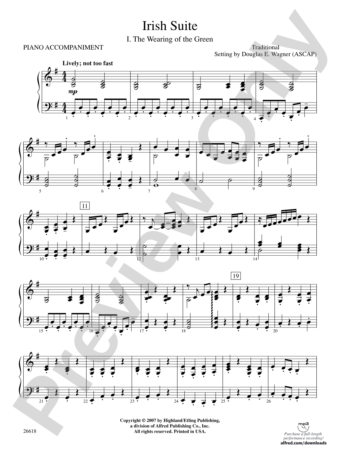 Irish Suite: Piano Accompaniment