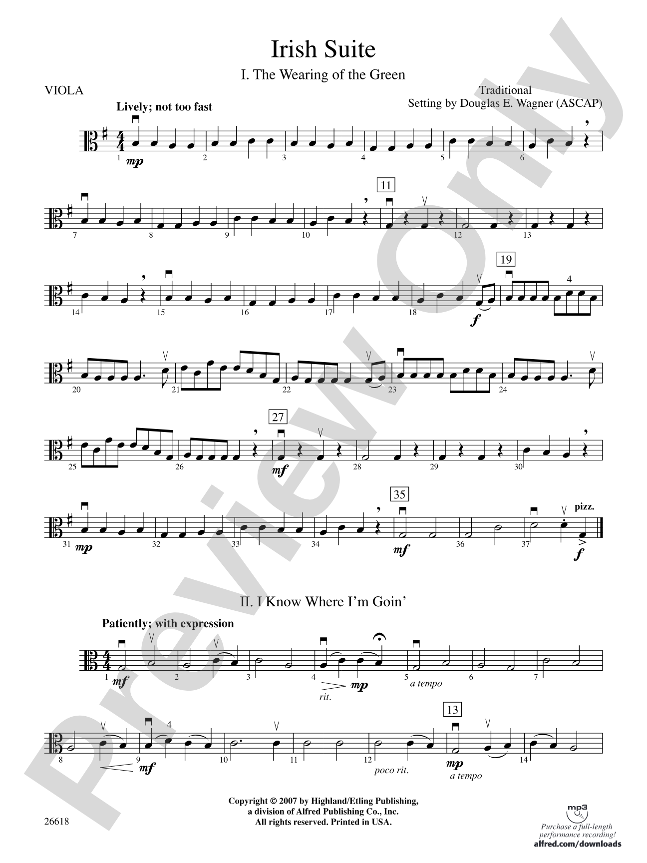 Irish Suite: Viola