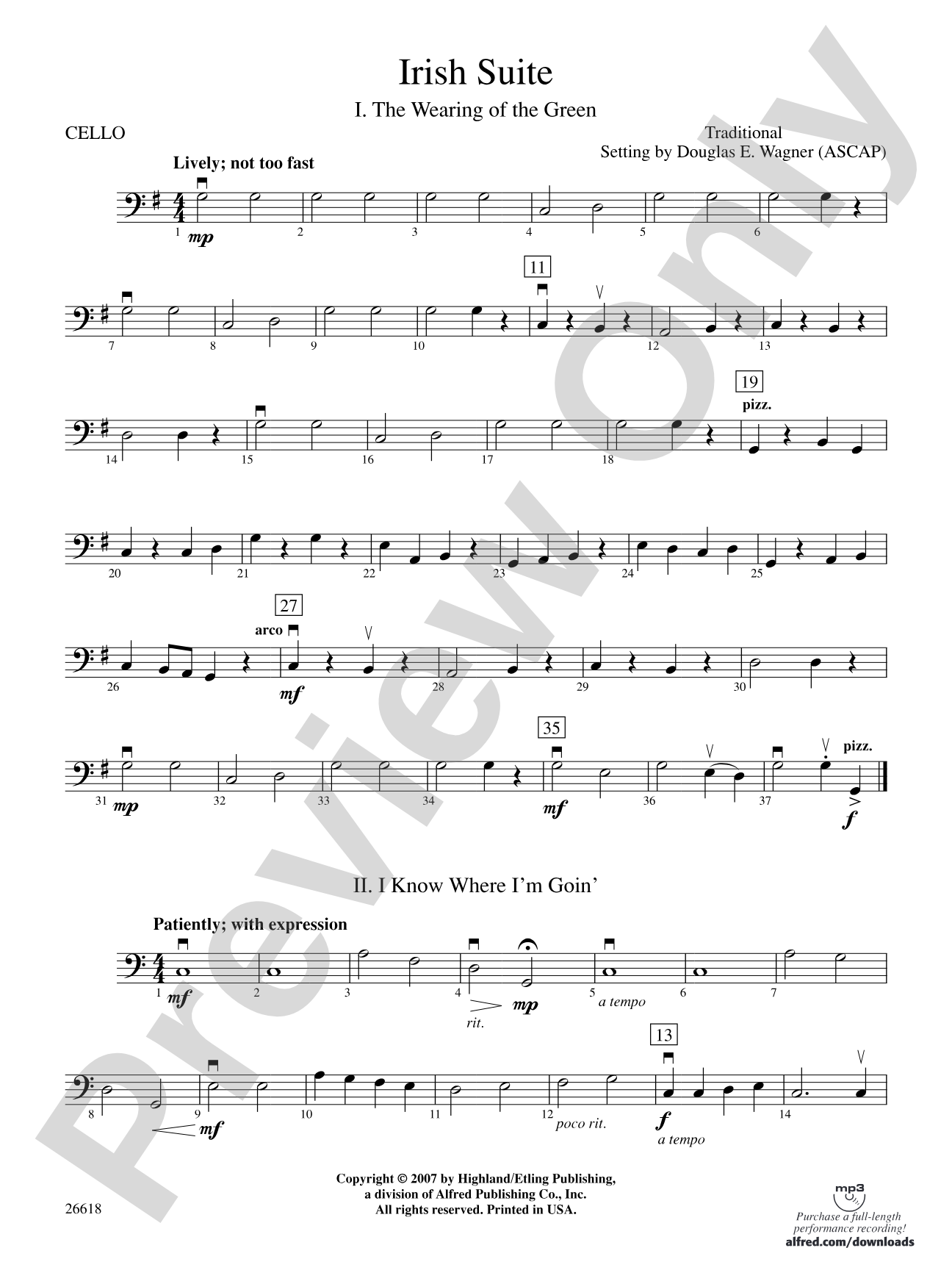Irish Suite: Cello
