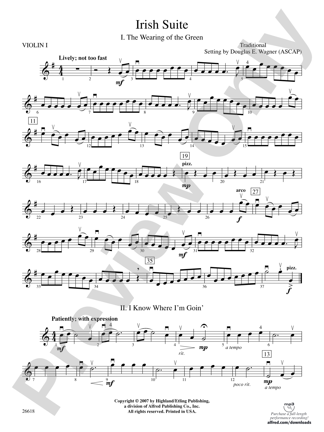 Irish Suite: 1st Violin