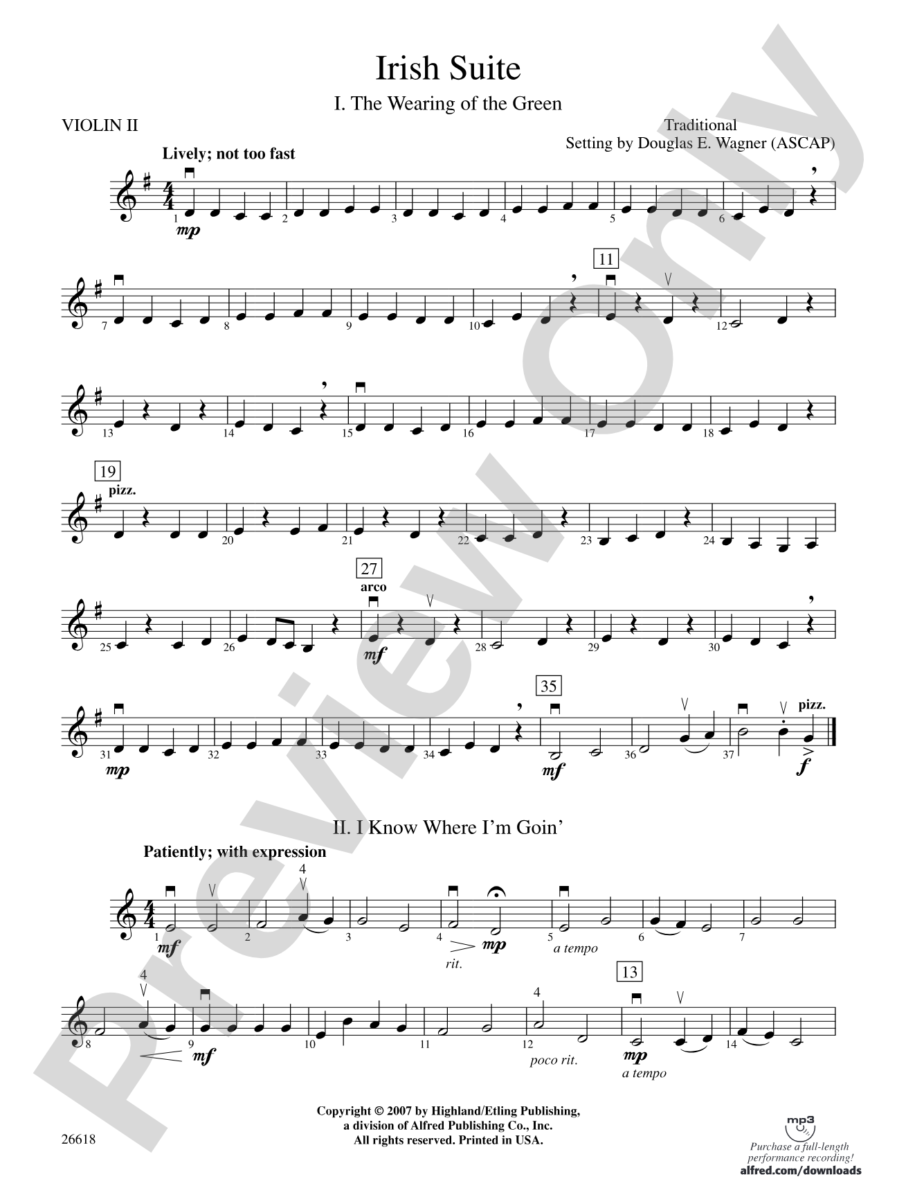 Irish Suite: 2nd Violin