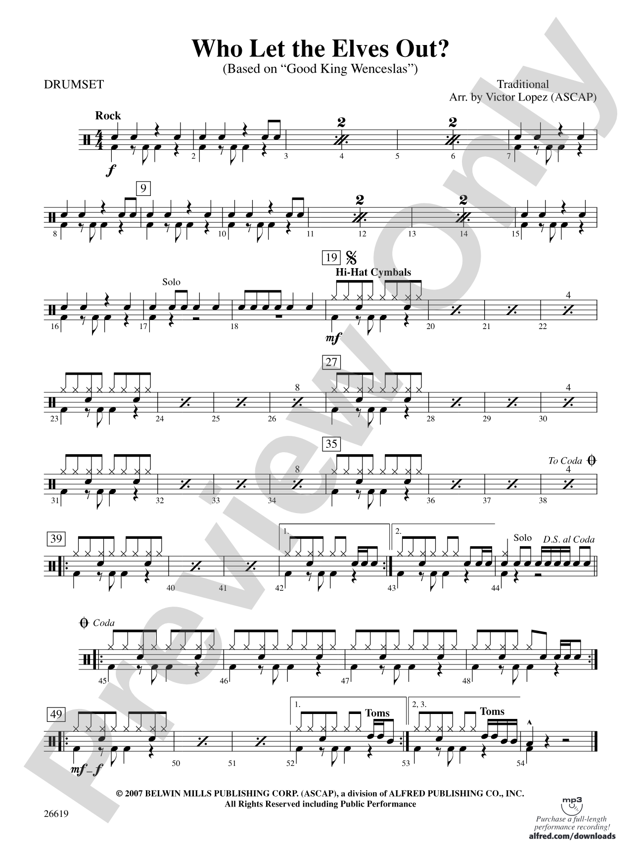 Who Let the Elves Out?: Drums