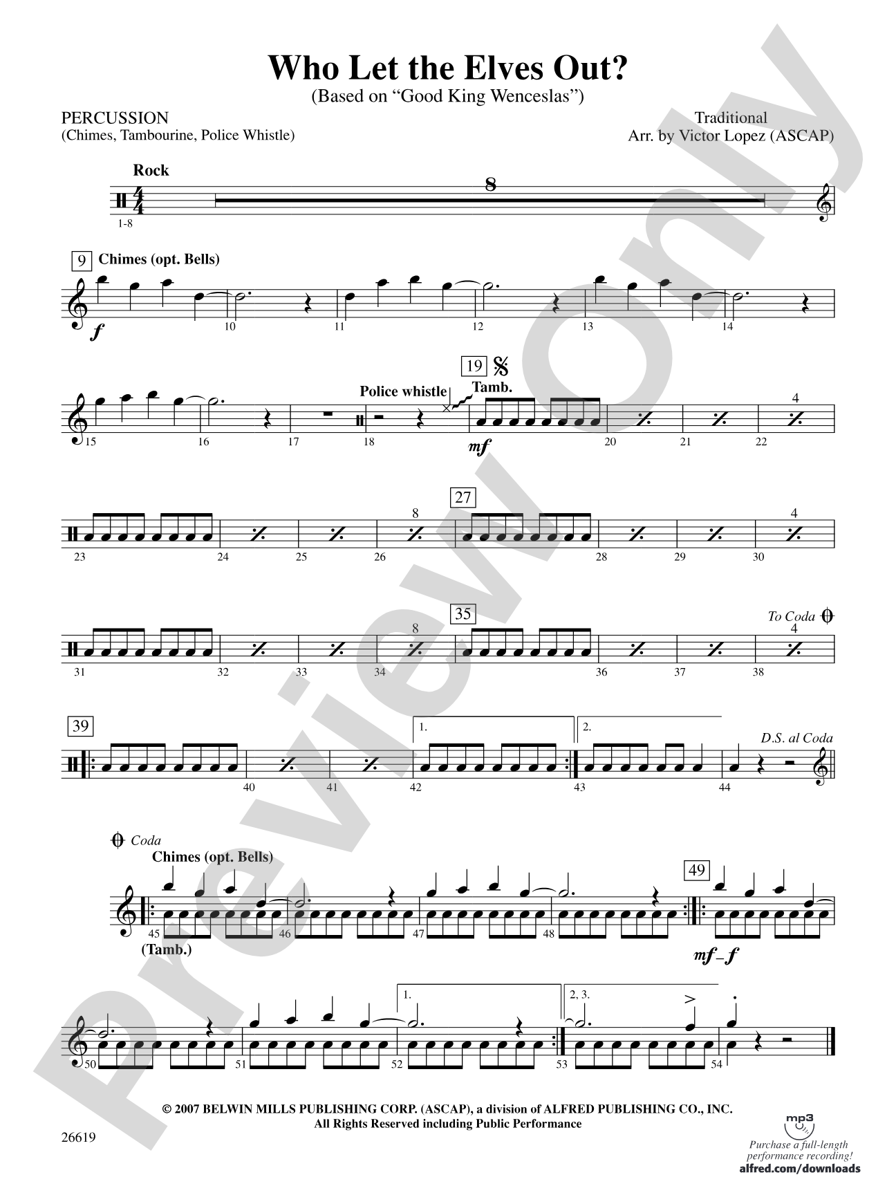 Who Let the Elves Out?: 1st Percussion