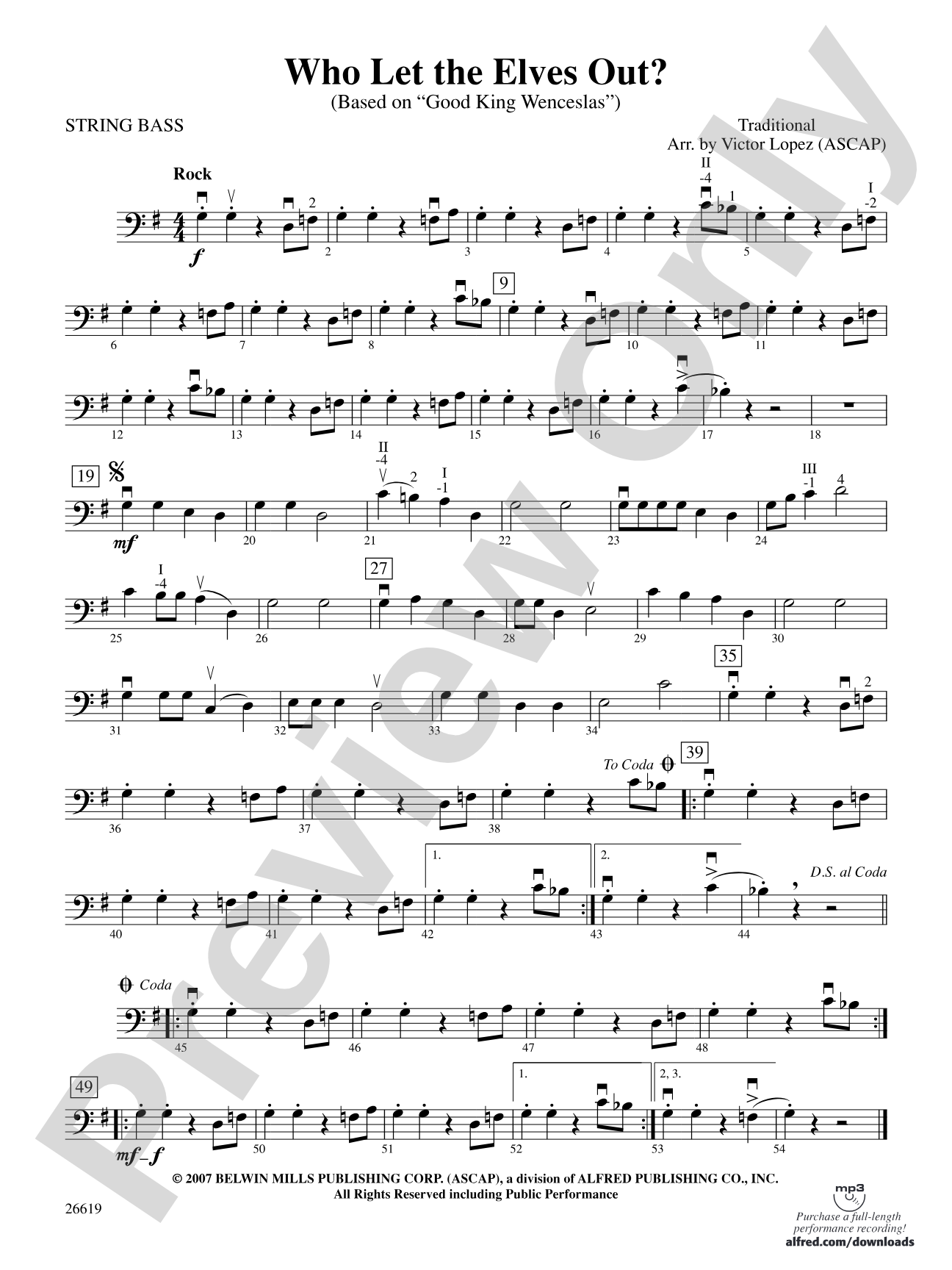 Who Let the Elves Out?: String Bass