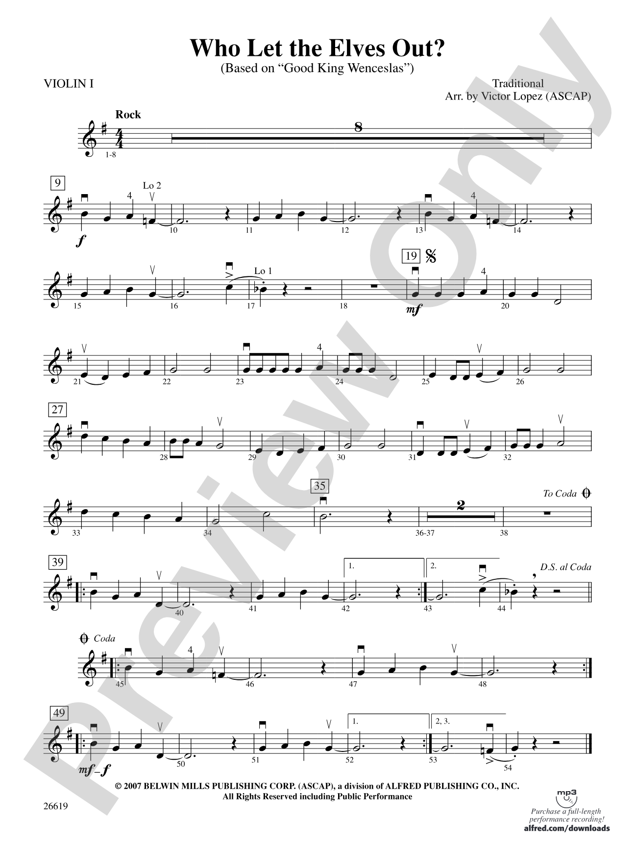 Who Let the Elves Out?: 1st Violin