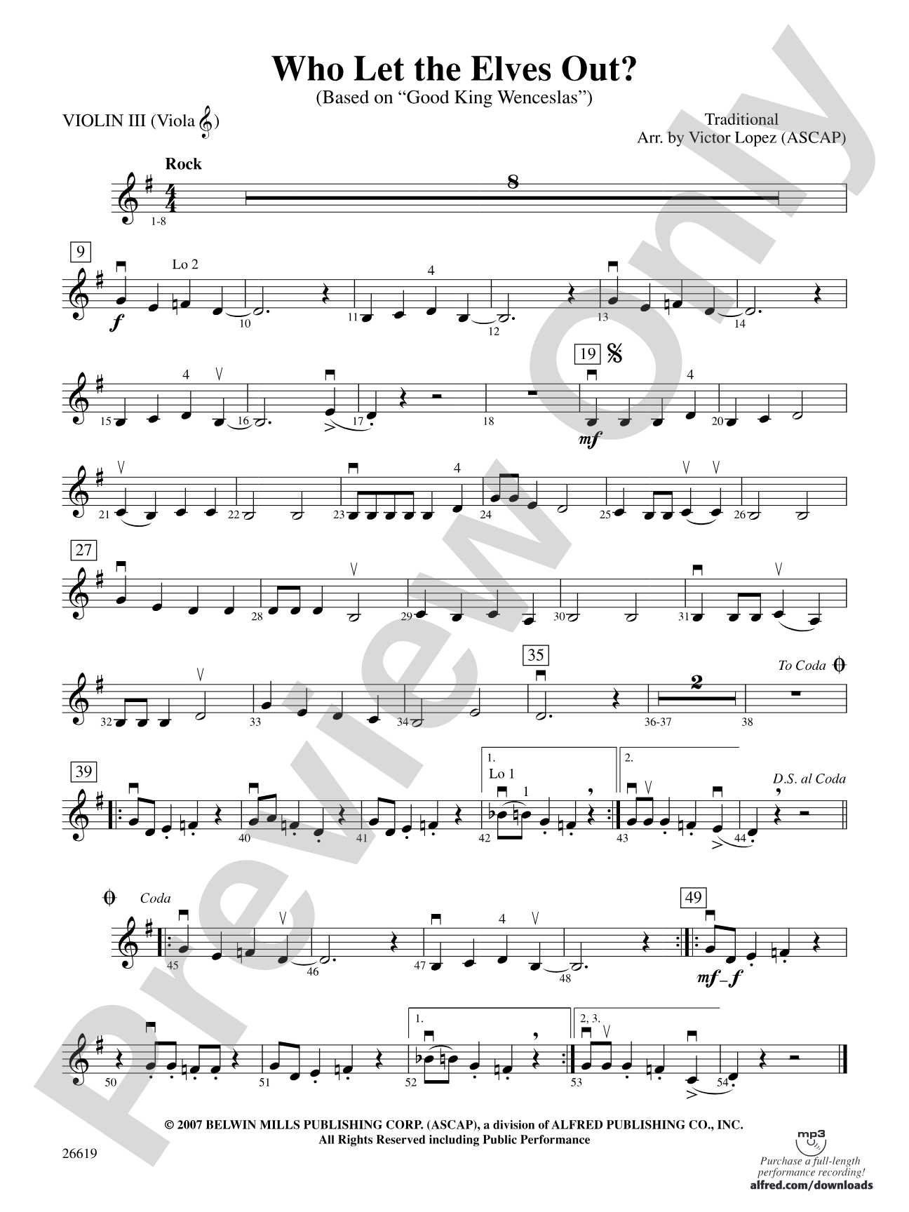 Who Let the Elves Out?: 3rd Violin (Viola [TC])