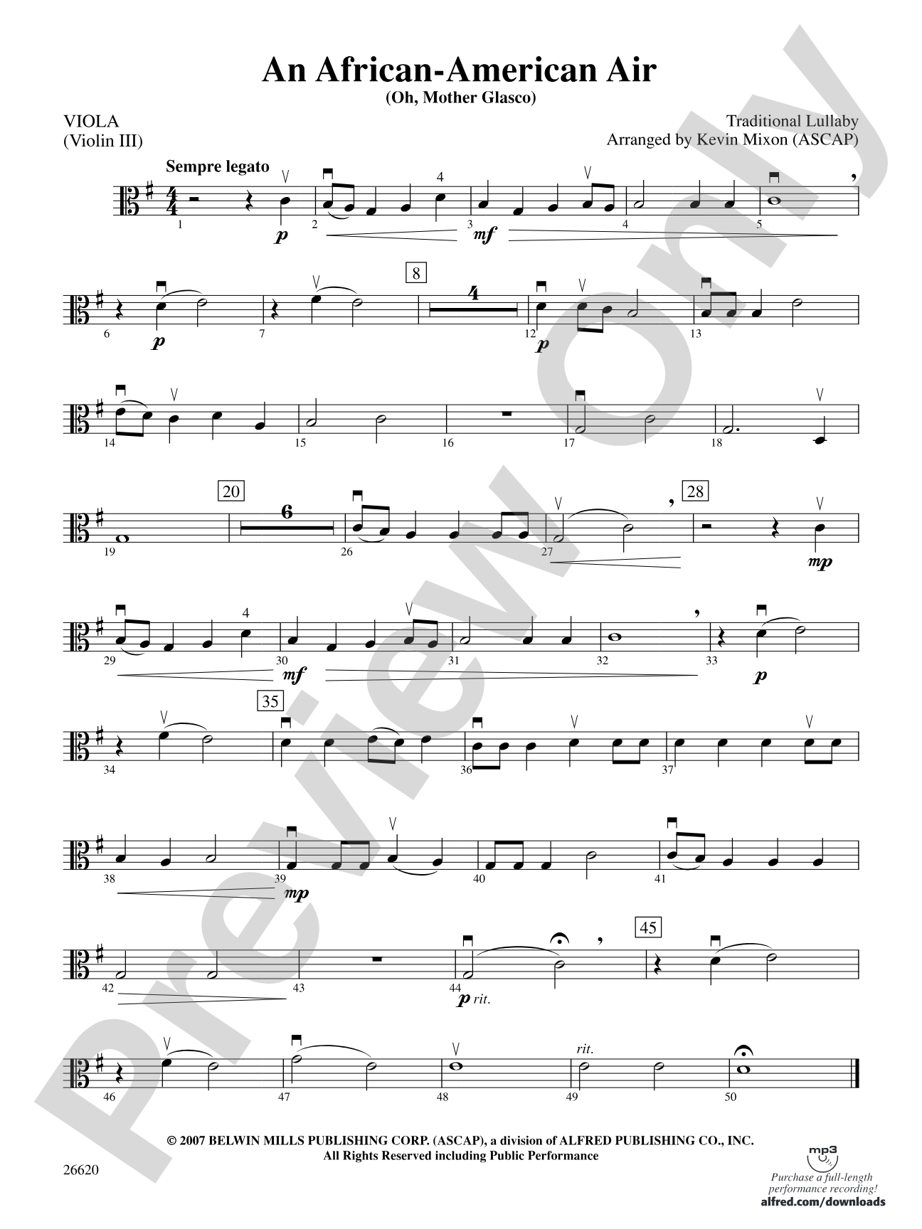 An African-American Air: Viola
