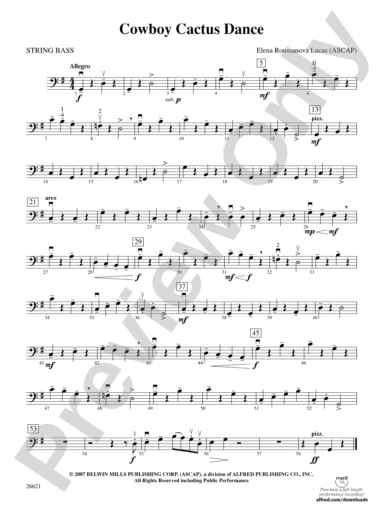 Cowboy Cactus Dance: String Bass