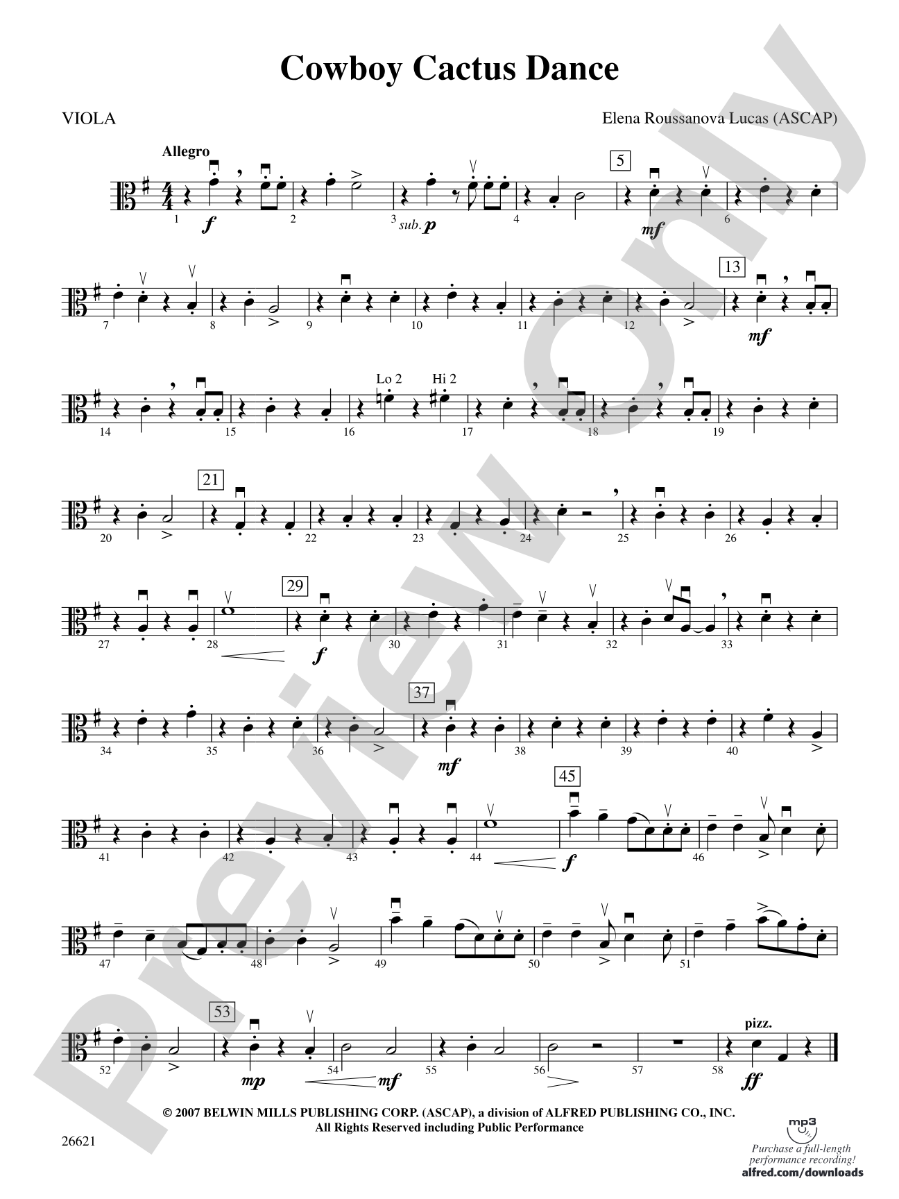 Cowboy Cactus Dance: Viola