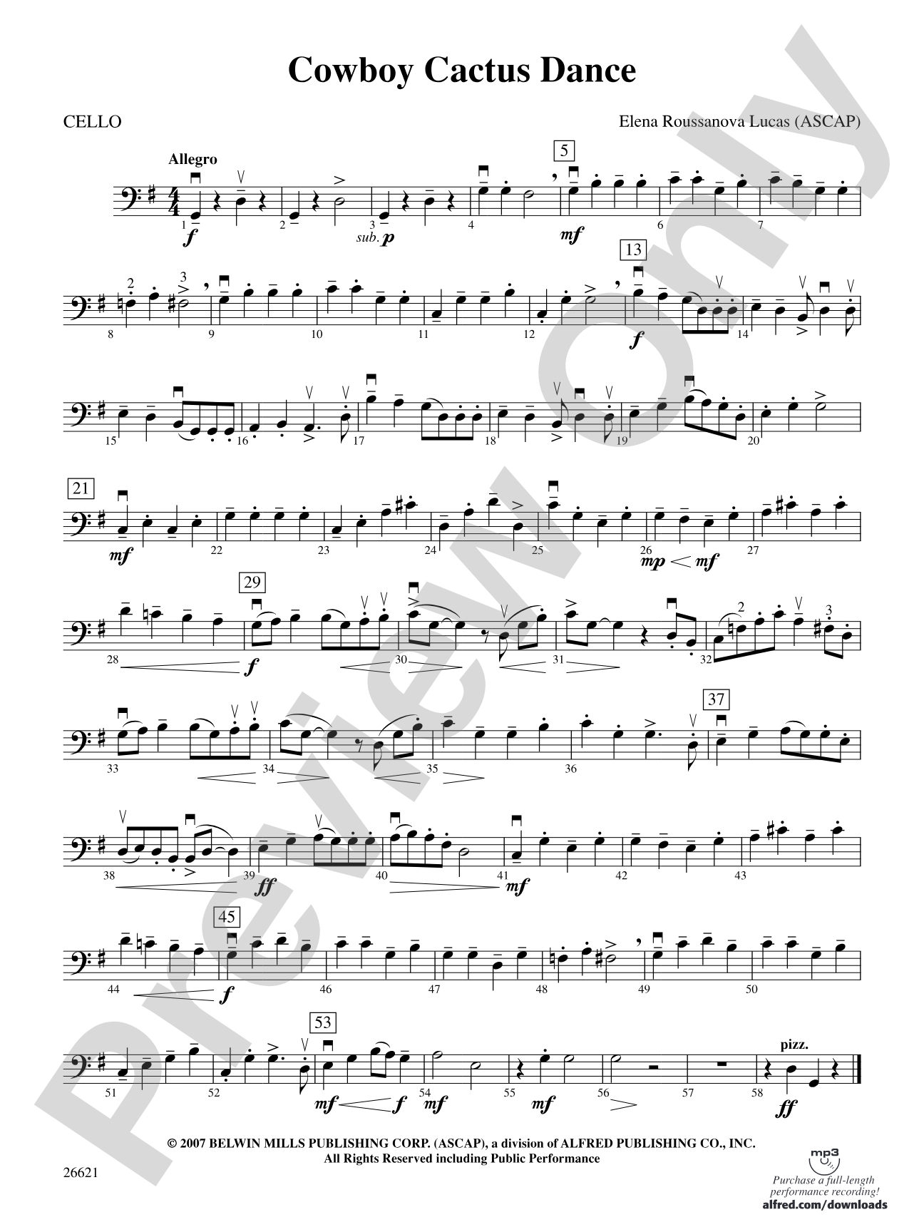 Cowboy Cactus Dance: Cello