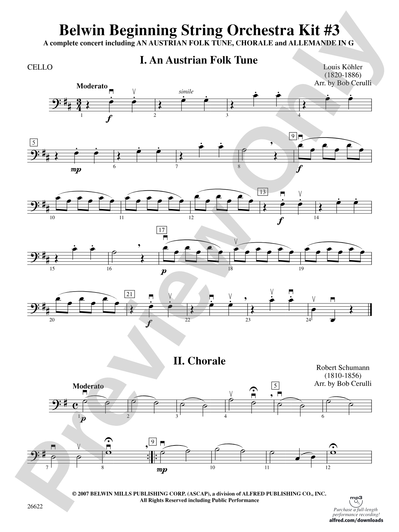 Belwin Beginning String Orchestra Kit #3: Cello