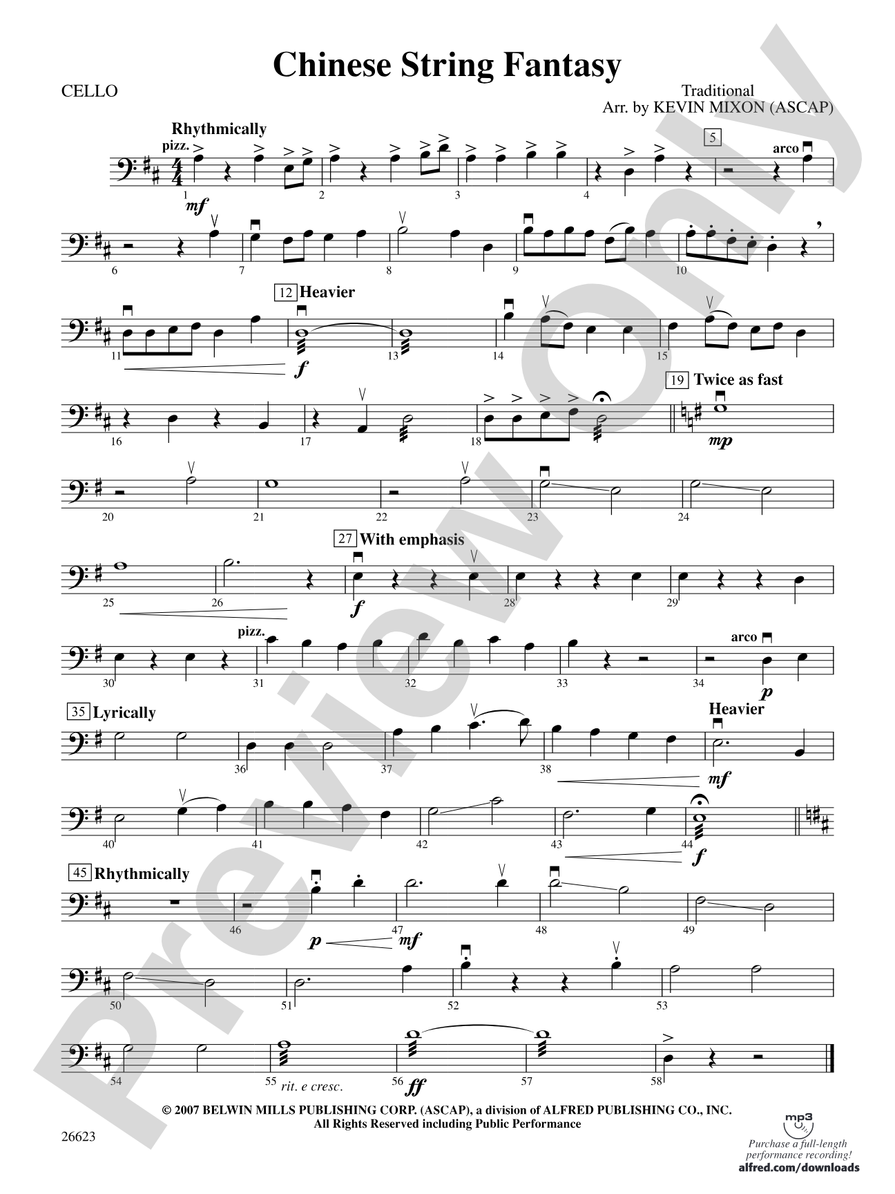 Chinese String Fantasy: Cello