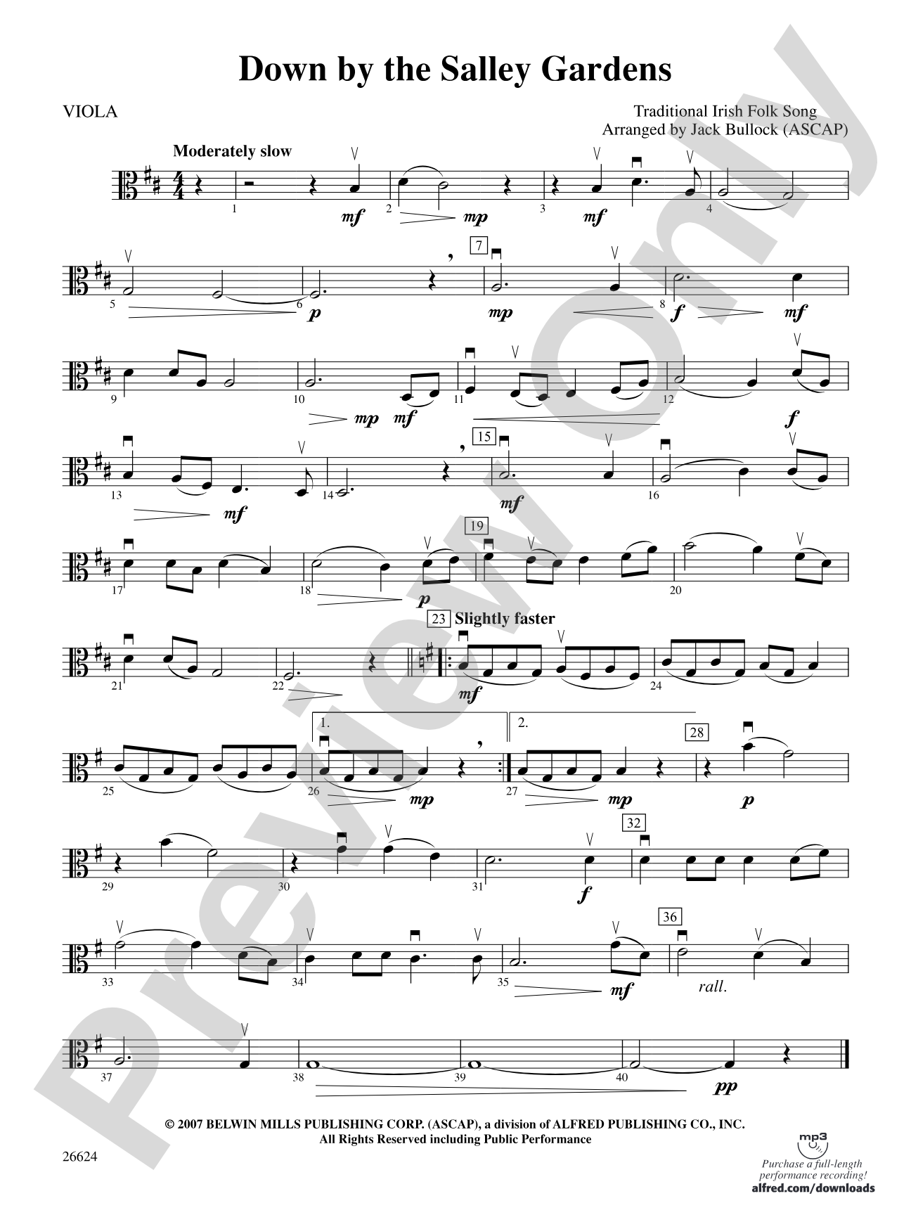 Down by the Salley Gardens: Viola