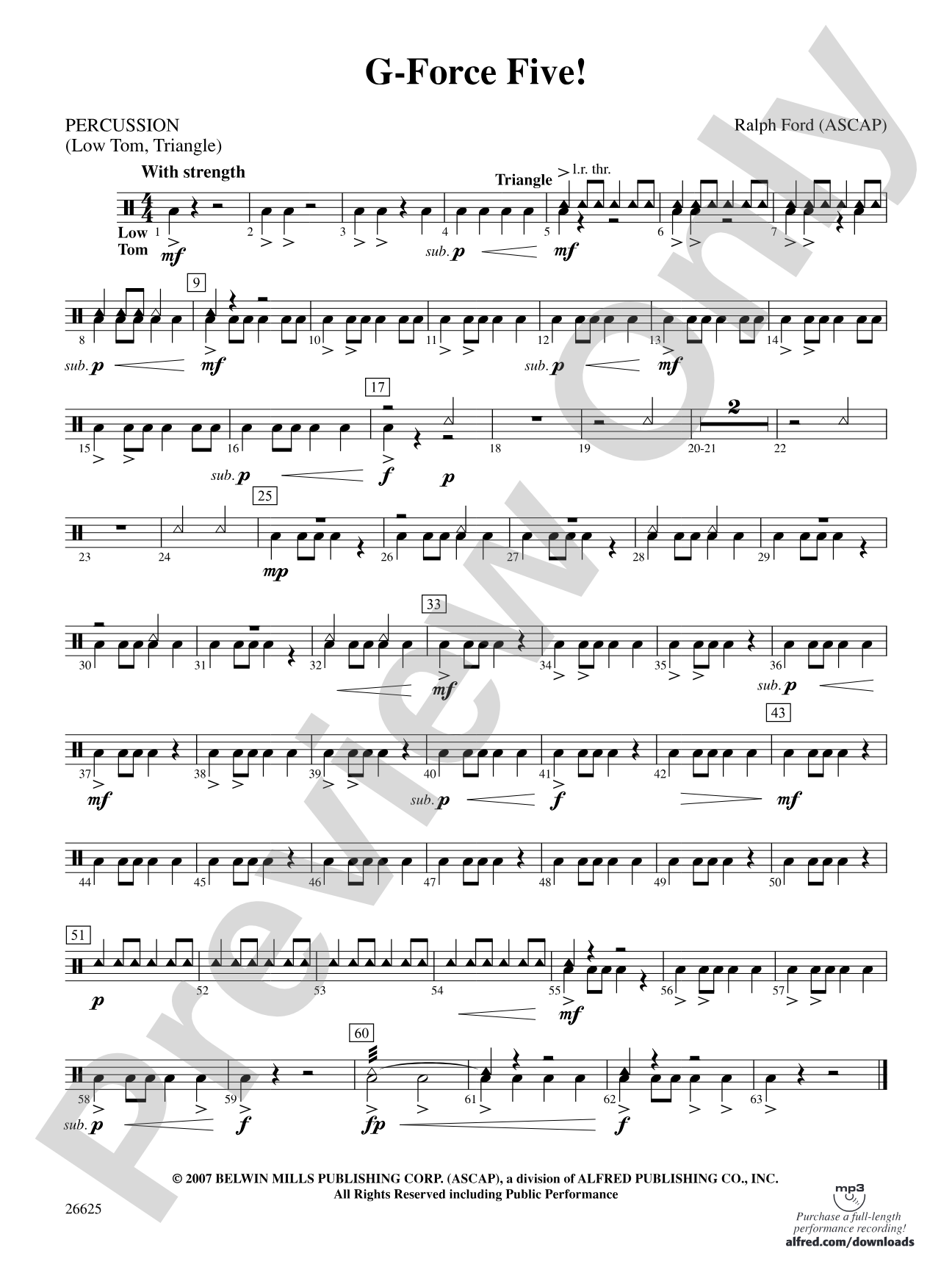 G-Force Five!: 1st Percussion