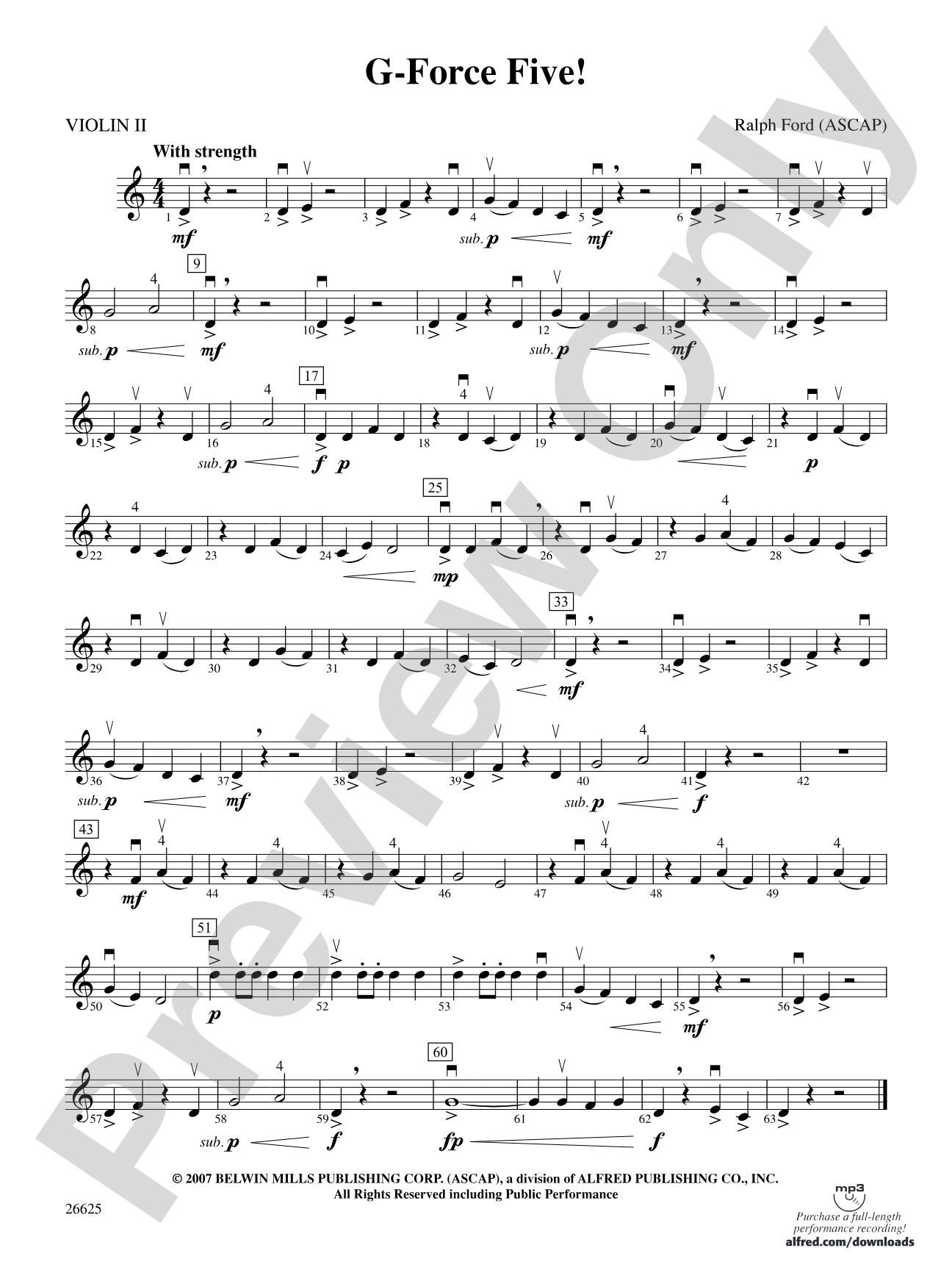 G-Force Five!: 2nd Violin