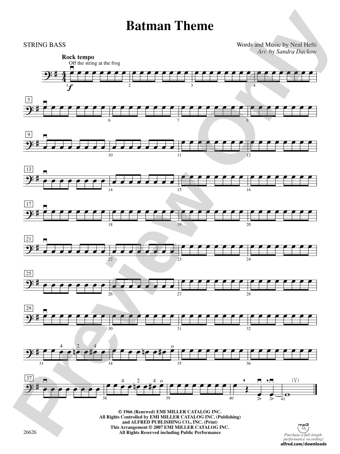 Batman Theme: String Bass