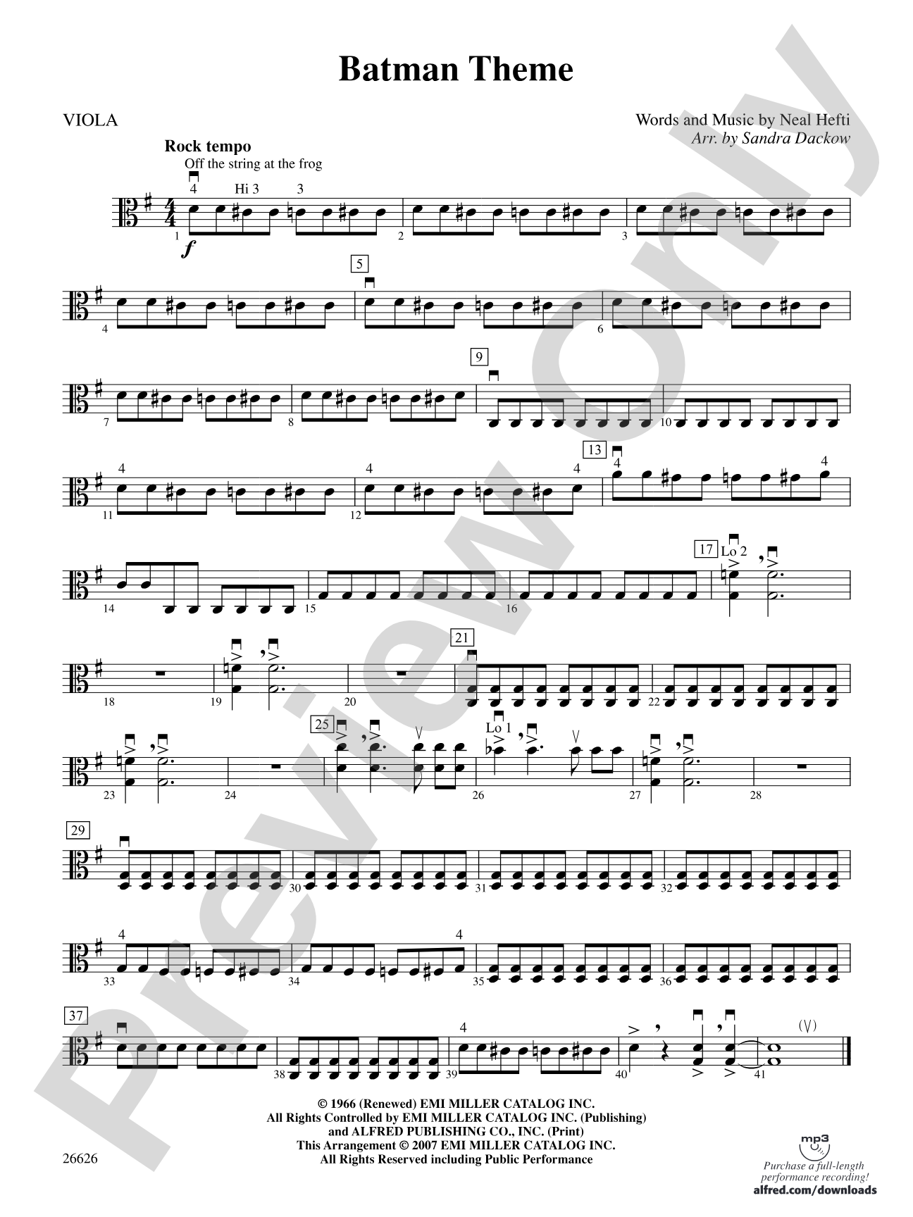 Batman Theme: Viola