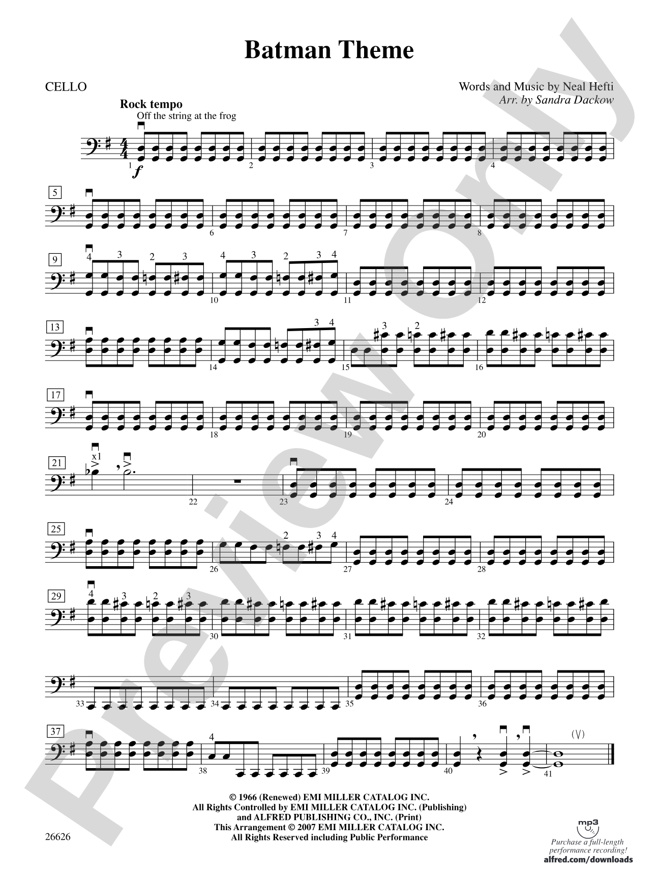 Batman Theme: Cello