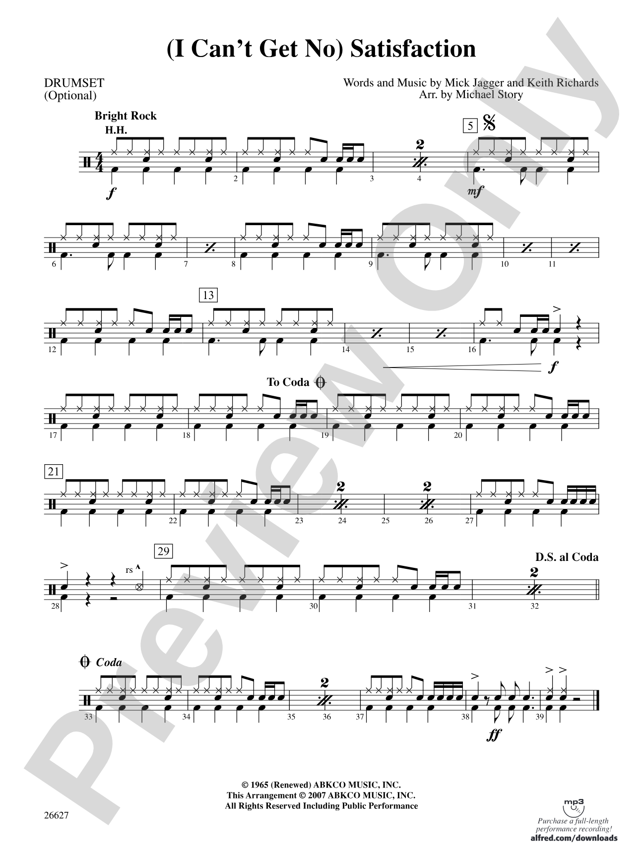 (I Can't Get No) Satisfaction: Drums